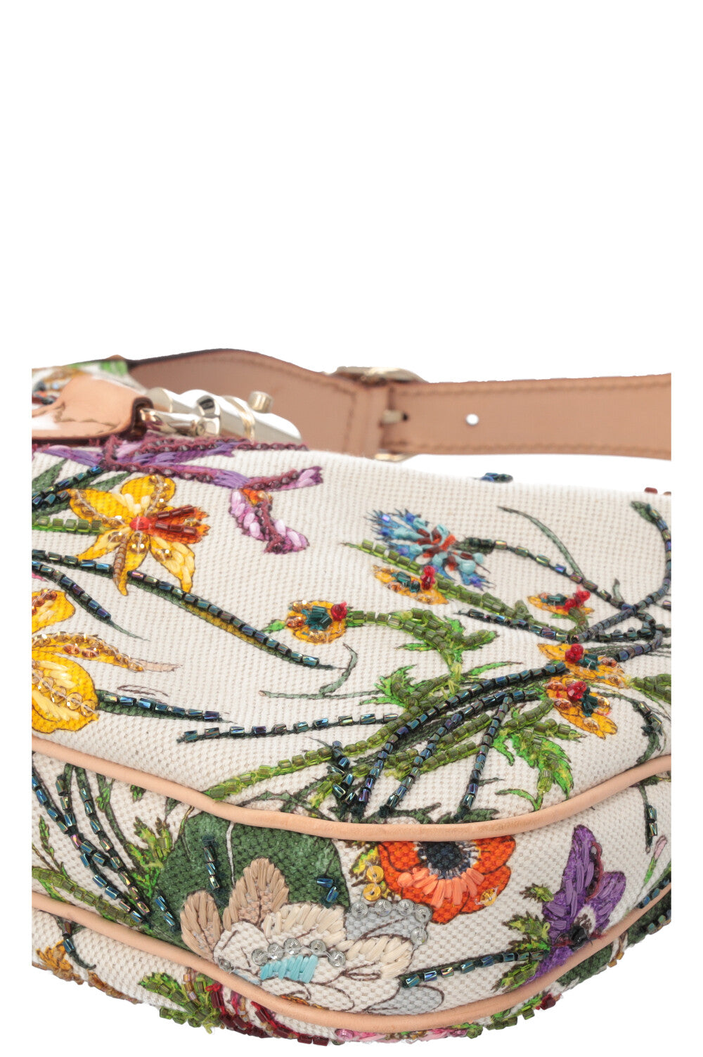 GUCCI Beaded Flora Jackie Canvas