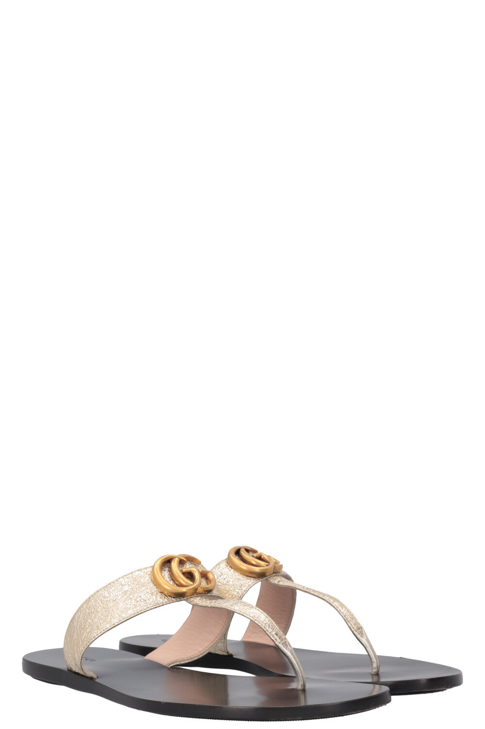 GUCCI Marmont Flats Gold
