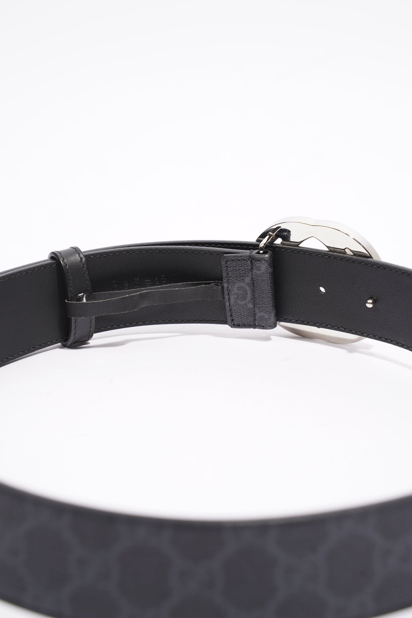 Gucci GG Supreme Belt Black Leather 80cm 32"