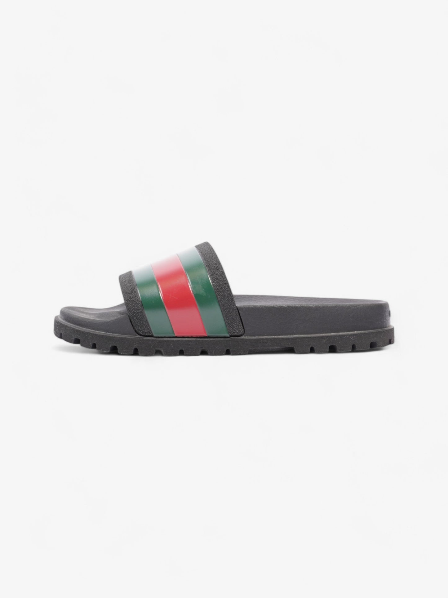 Gucci Pursuit Trek Slides Black / Green / Red Rubber EU 43 UK 9
