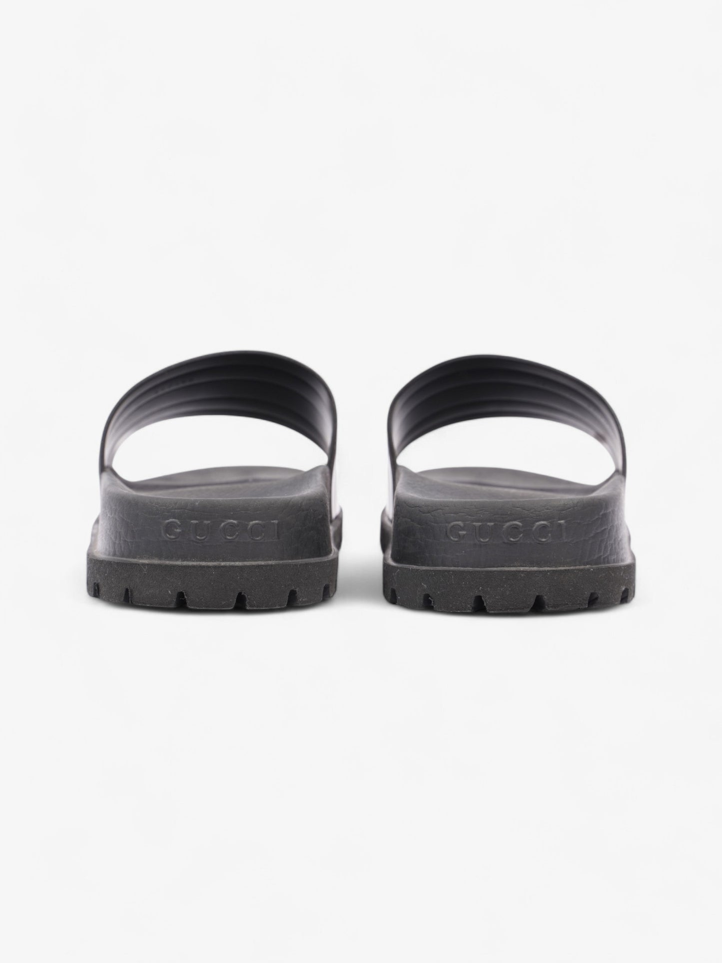 Gucci Pursuit Trek Slides Black / Green / Red Rubber EU 43 UK 9