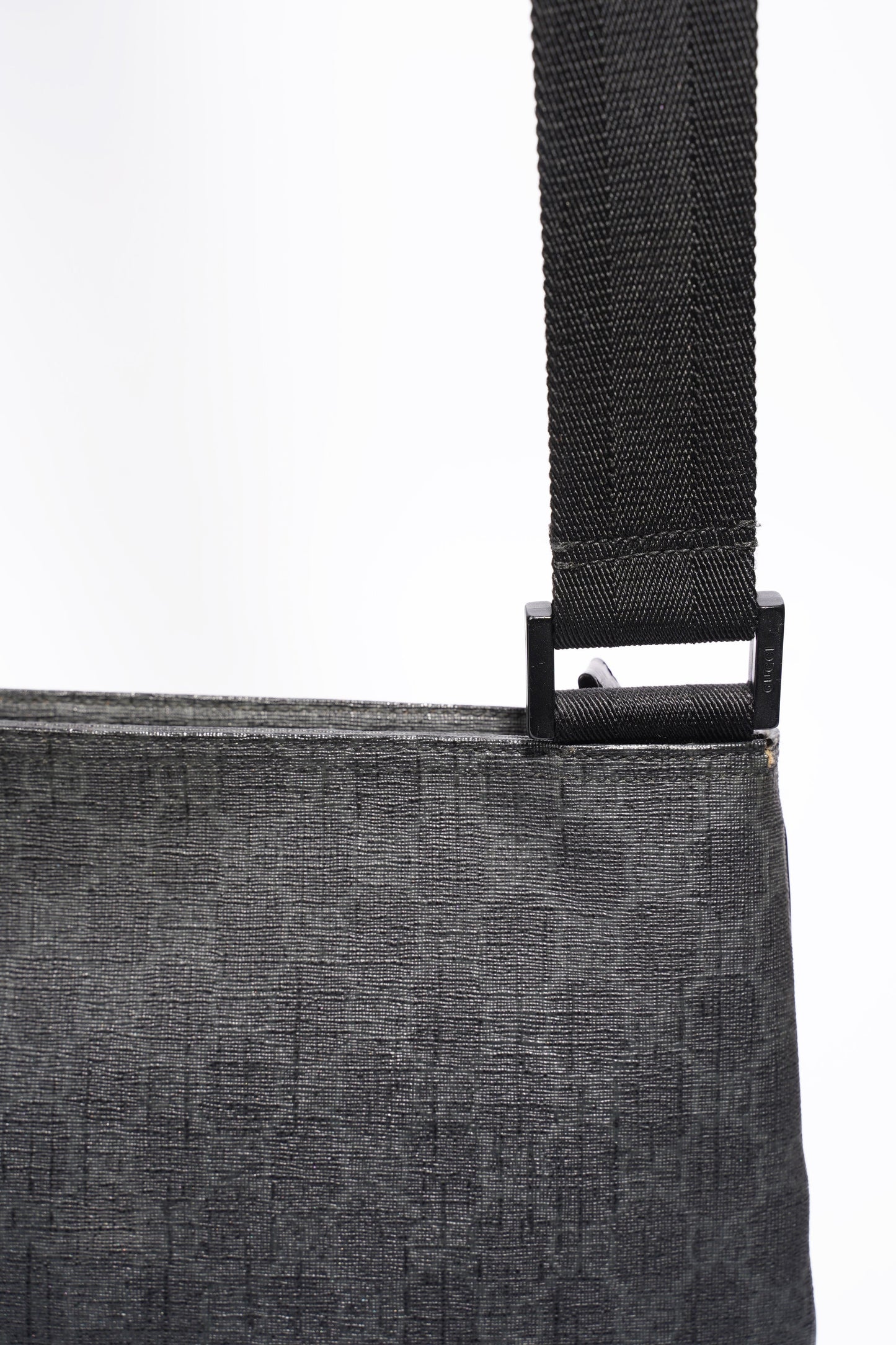 Gucci GG Messenger Bag Black Coated Canvas