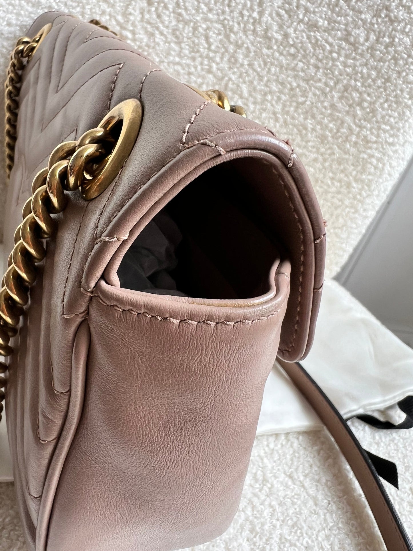 Gucci GG Dusty Pink Marmont Small Shoulder Bag (RRP £2070)