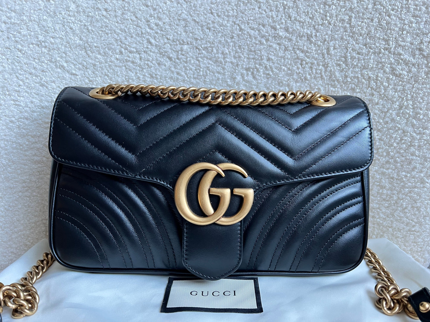 Gucci GG Black Marmont Small Shoulder Bag (RRP £2070)