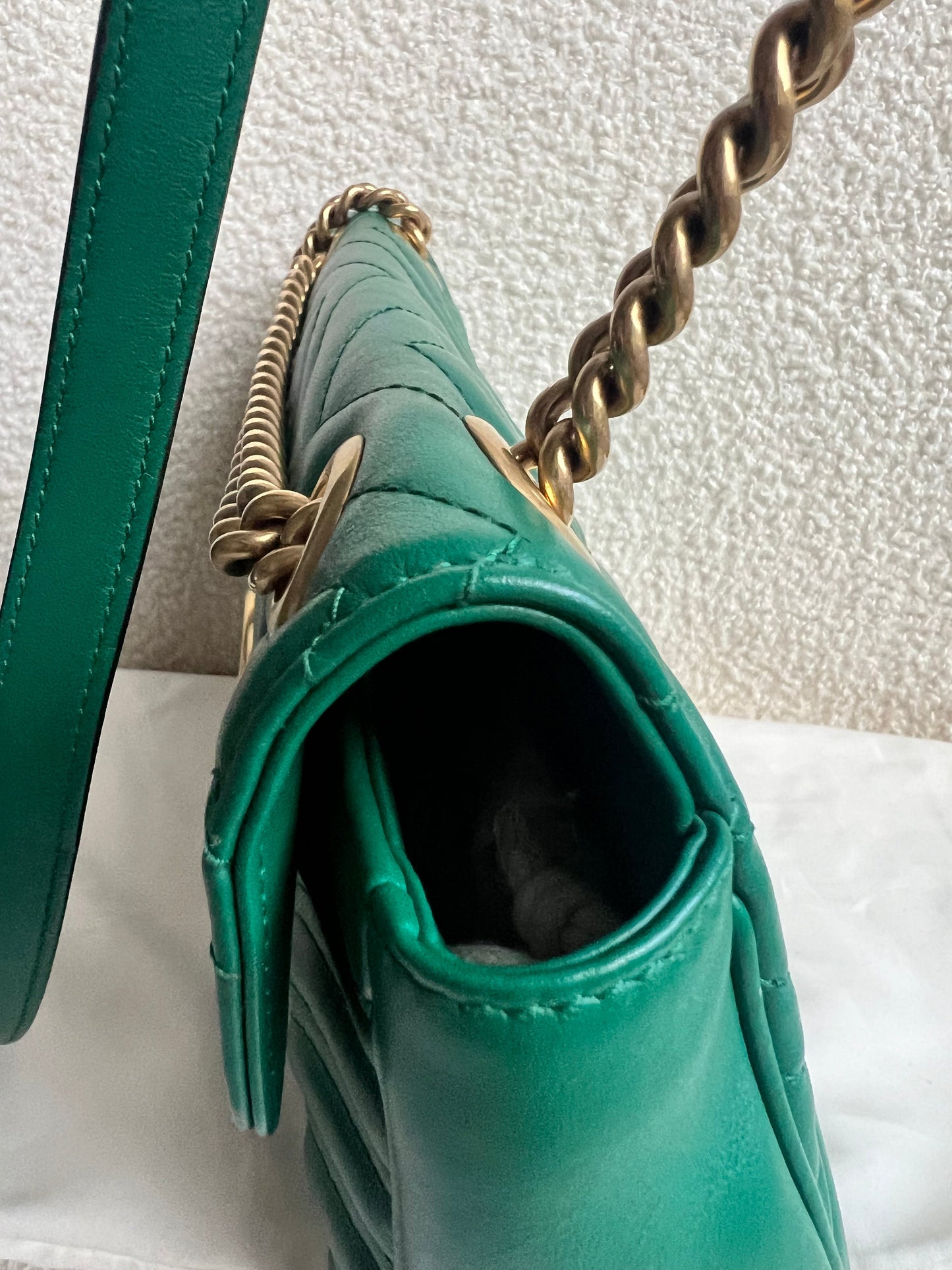 Gucci GG Green Marmont Small Shoulder Bag (RRP £2070)