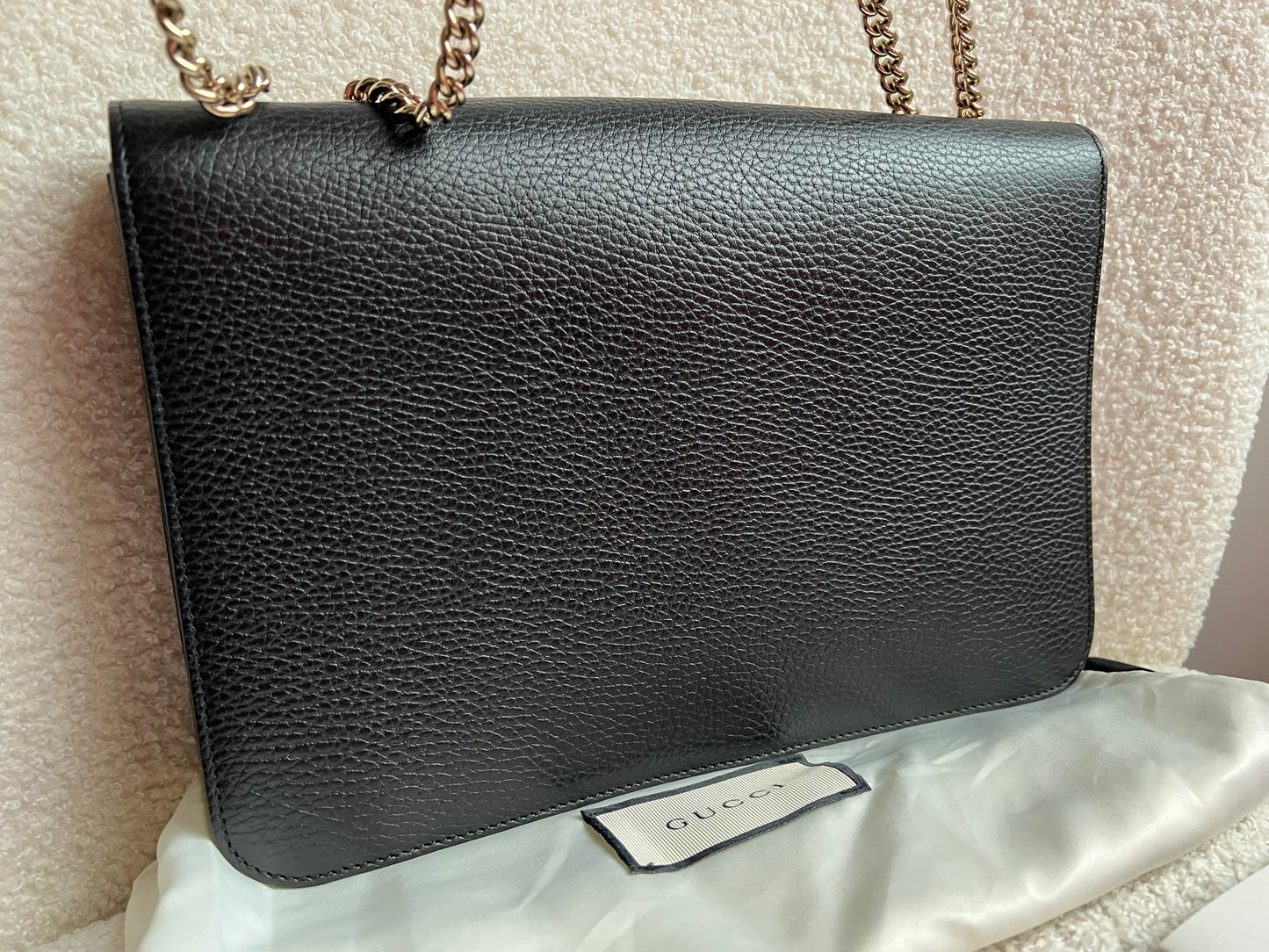 Gucci Interlocking GG Black Medium Shoulder Bag
