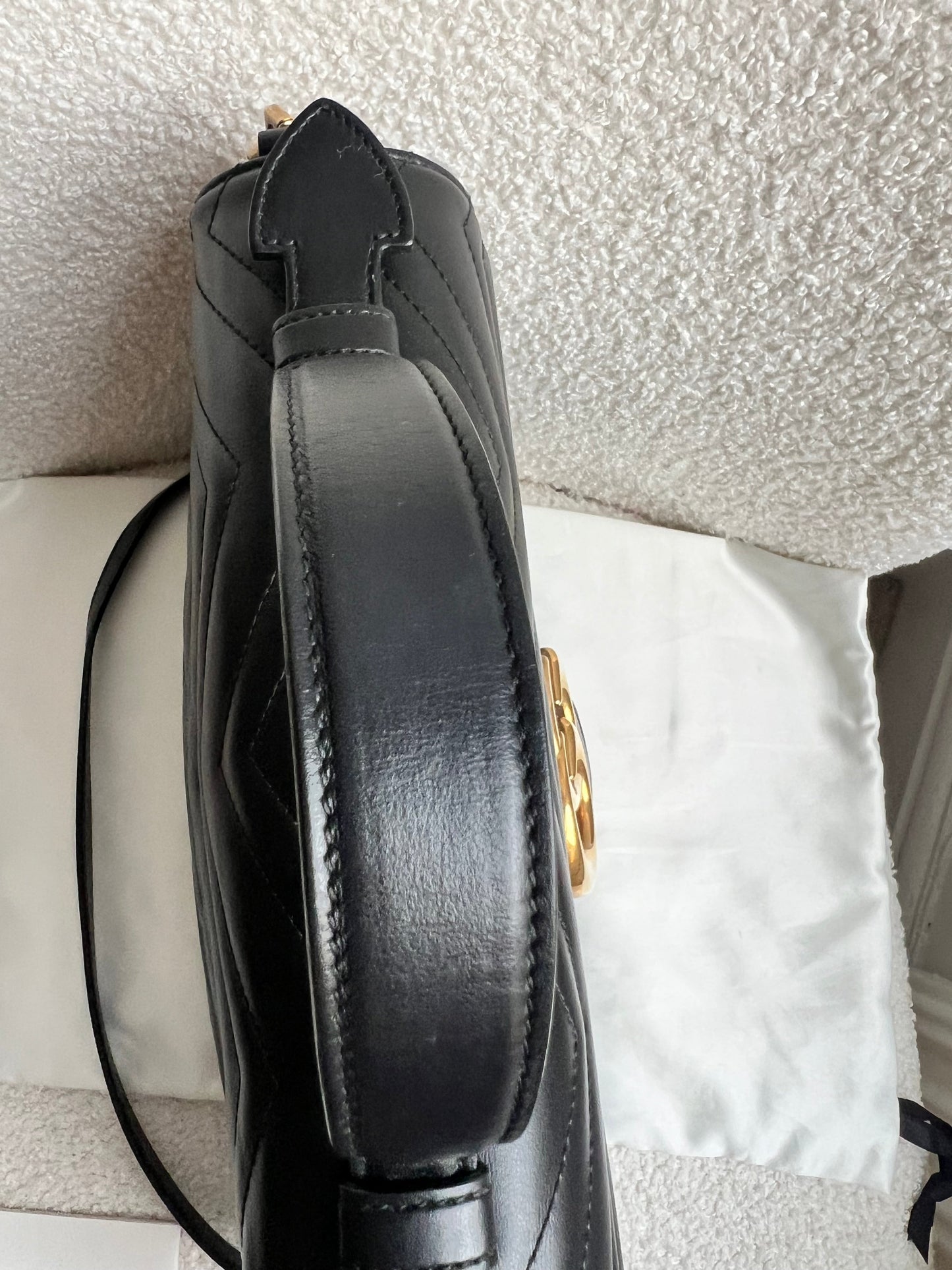 Gucci GG Black Marmont Medium Top Handle Bag (RRP £2290)
