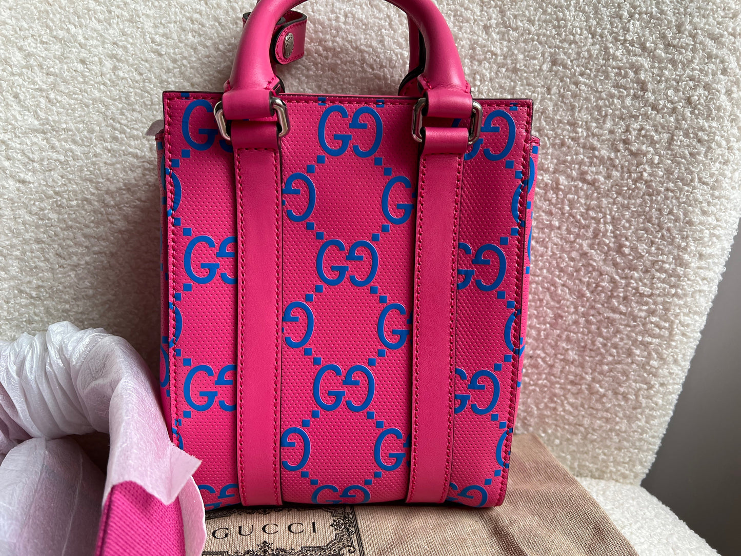 Gucci Pink Mini GG Tote Bag