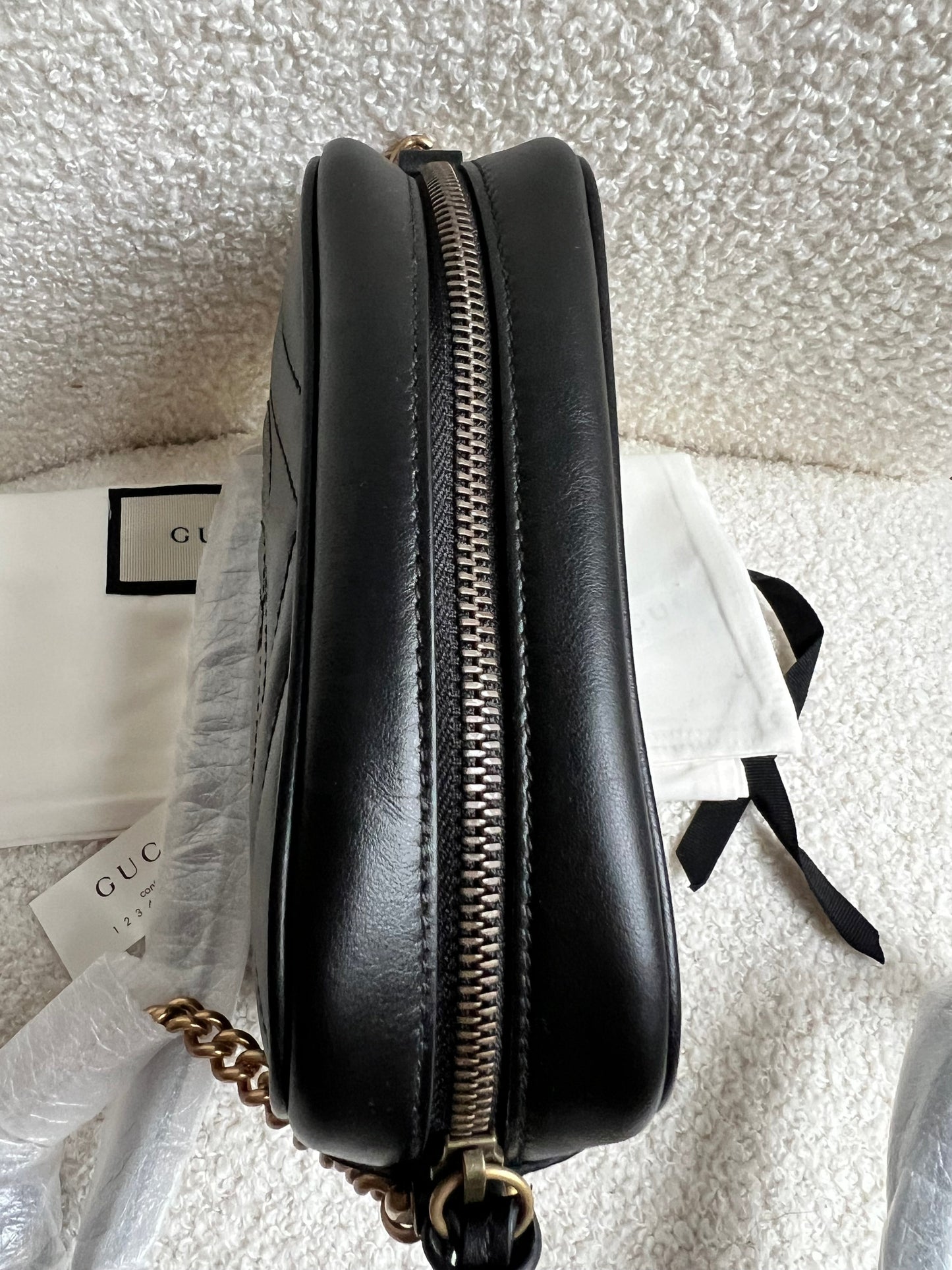 Gucci GG Black Marmont Mini Shoulder Bag (RRP £1,360)