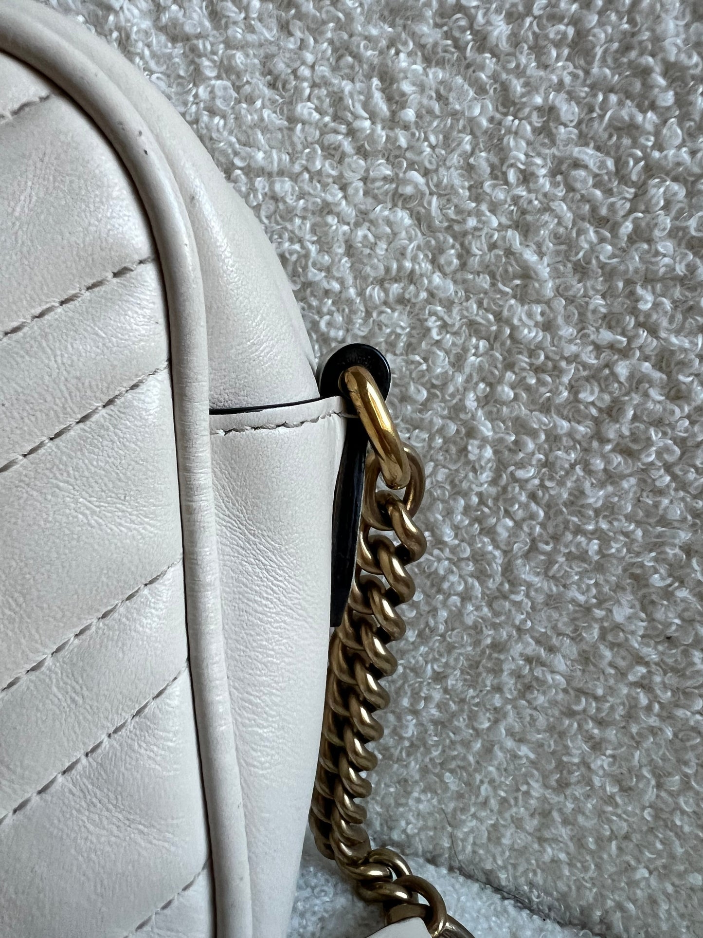 Gucci GG White Marmont Small Shoulder Bag (RRP £1440)