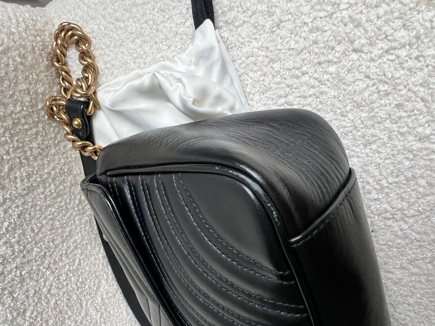 Gucci GG Black Marmont Small Shoulder Bag (RRP £2070)