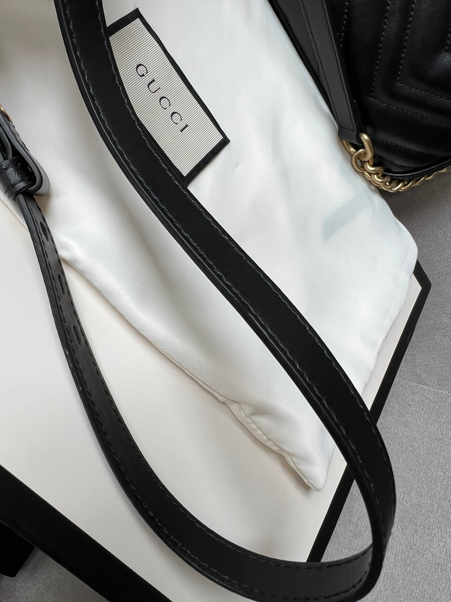 Gucci GG Black Marmont Small Shoulder Bag