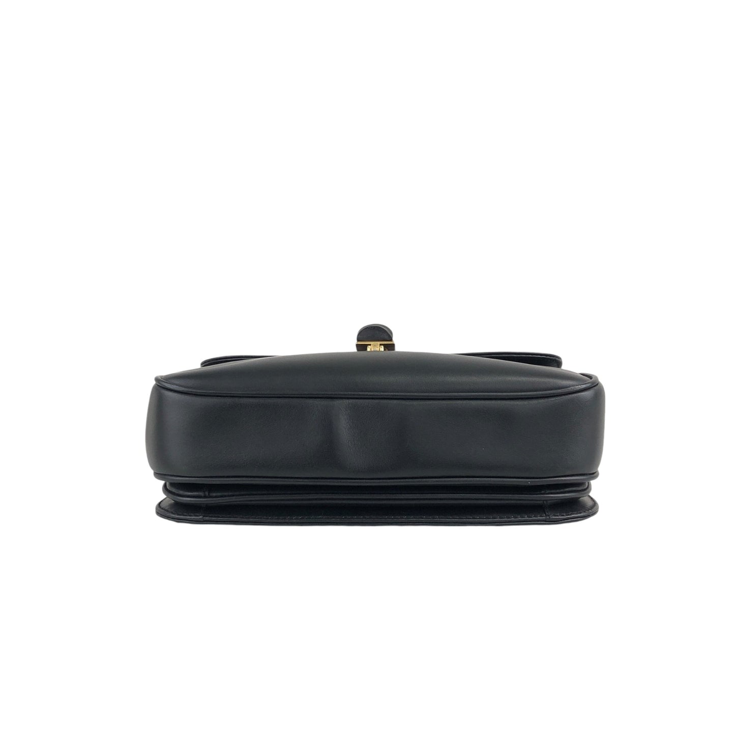 GUCCI Bamboo Turn Lock  Shoulder bag Black Vintage hksc78