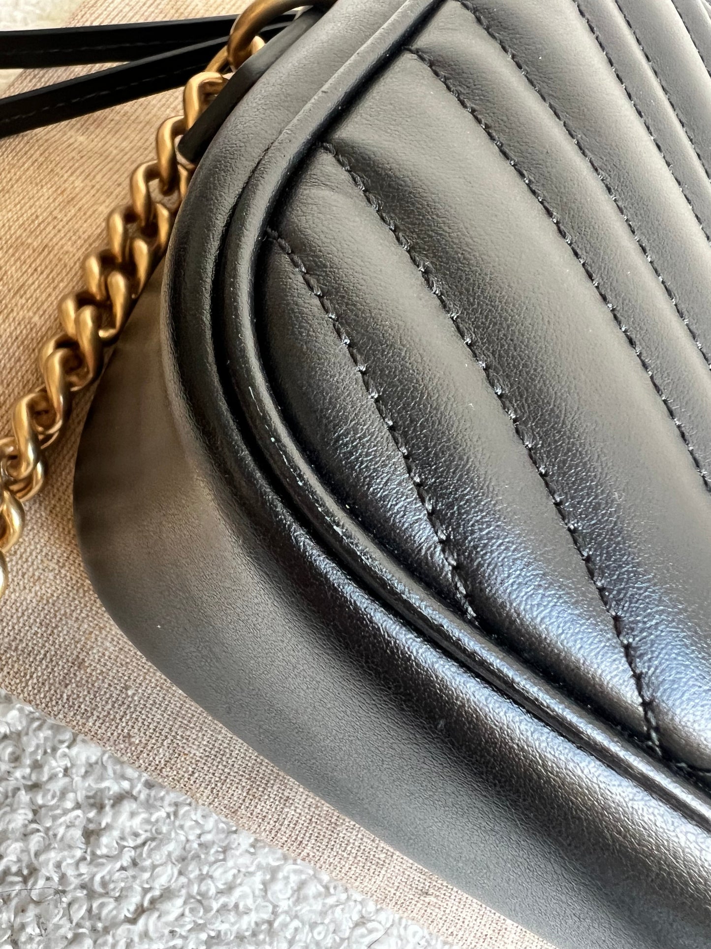 Gucci GG Black Marmont Small Shoulder Bag (RRP £1440)