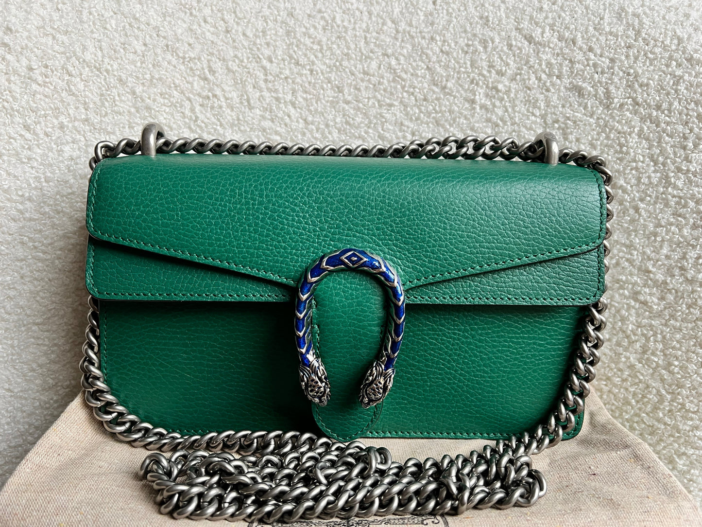 Gucci Dionysus GG Green Small Shoulder Bag (RRP £2,670)
