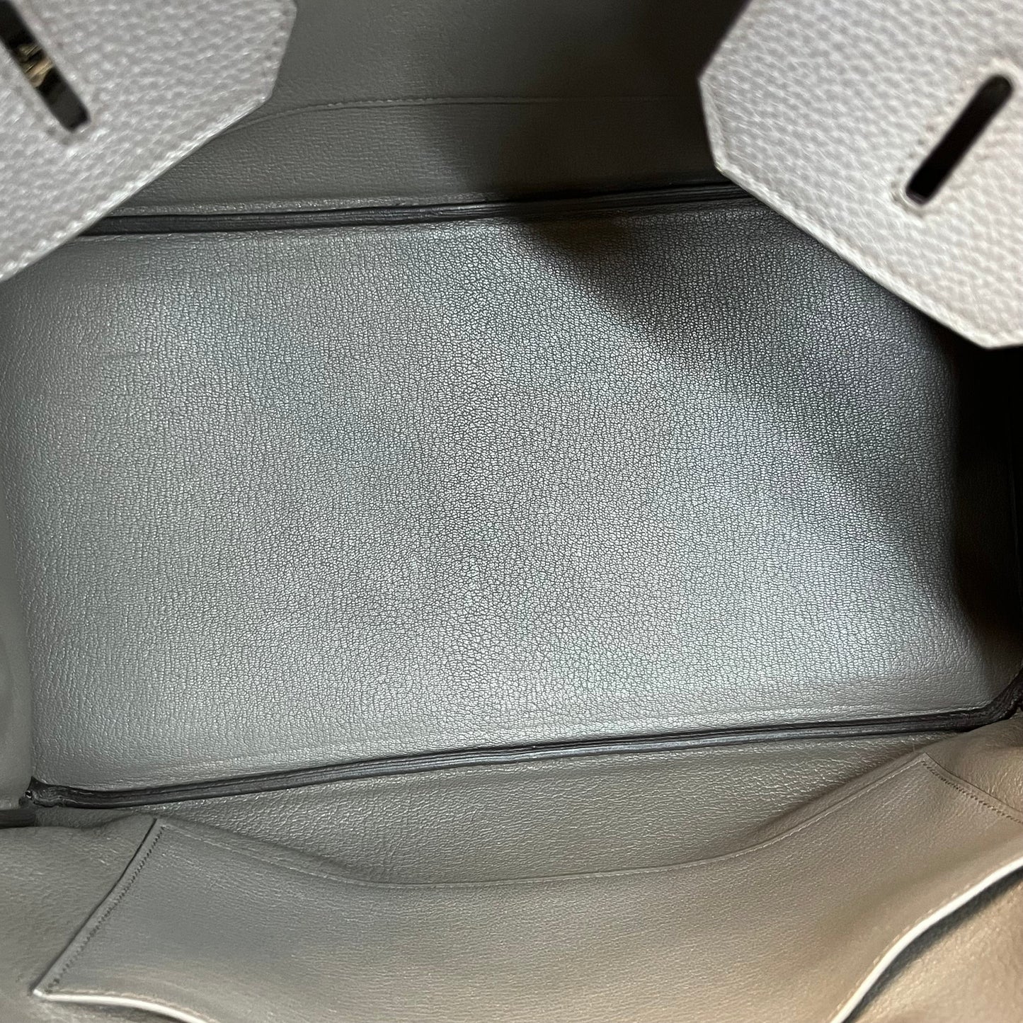 HERMES Birkin 35 Etain Togo Satchel Bag