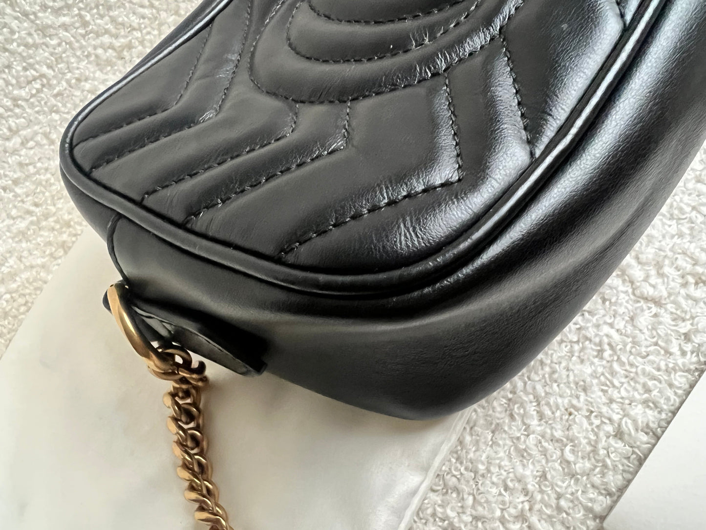 Gucci GG Black Marmont Mini Shoulder Bag (RRP £1,360)