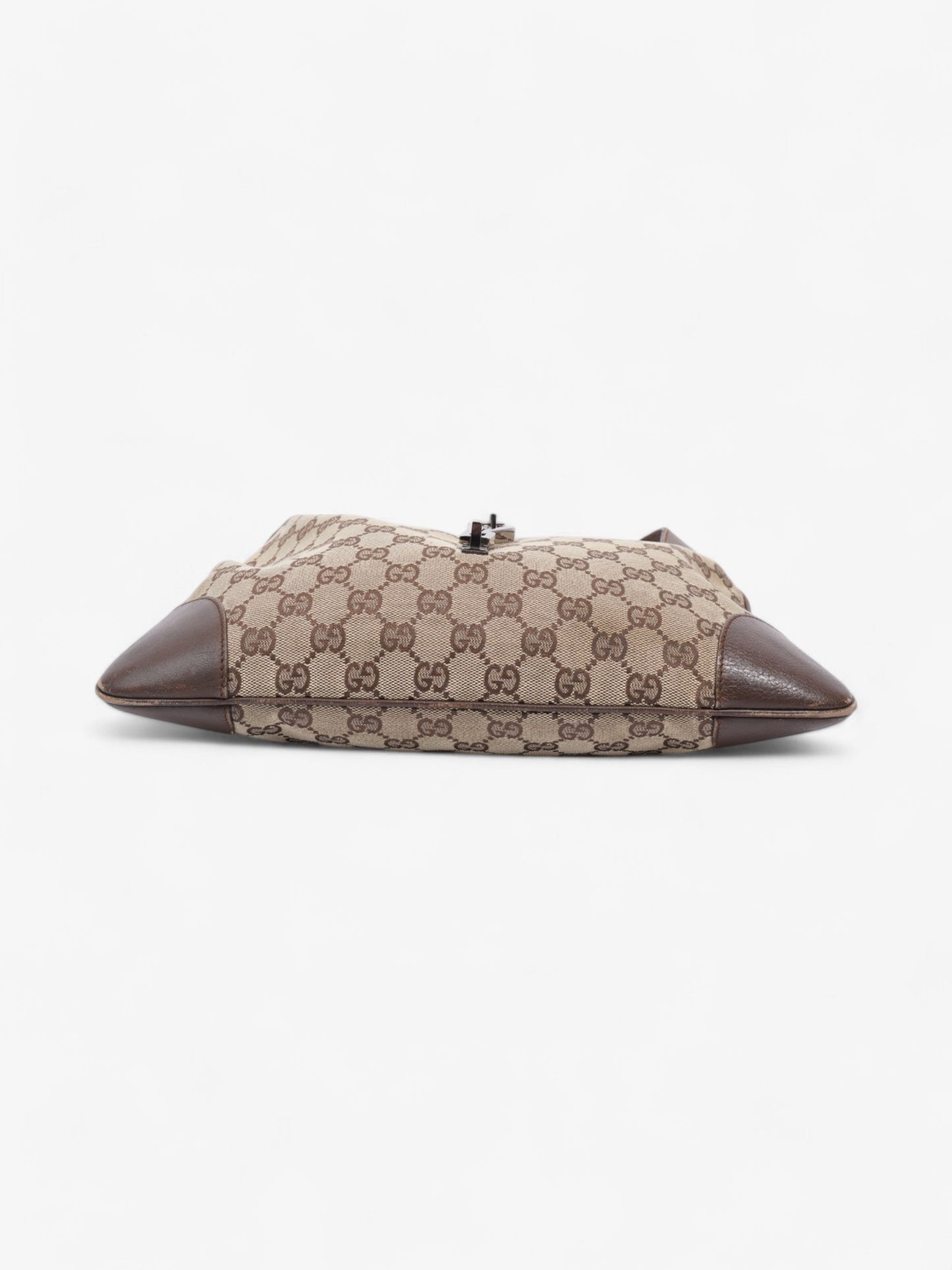 Gucci Vintage Jackie GG Supreme / Brown Canvas Small