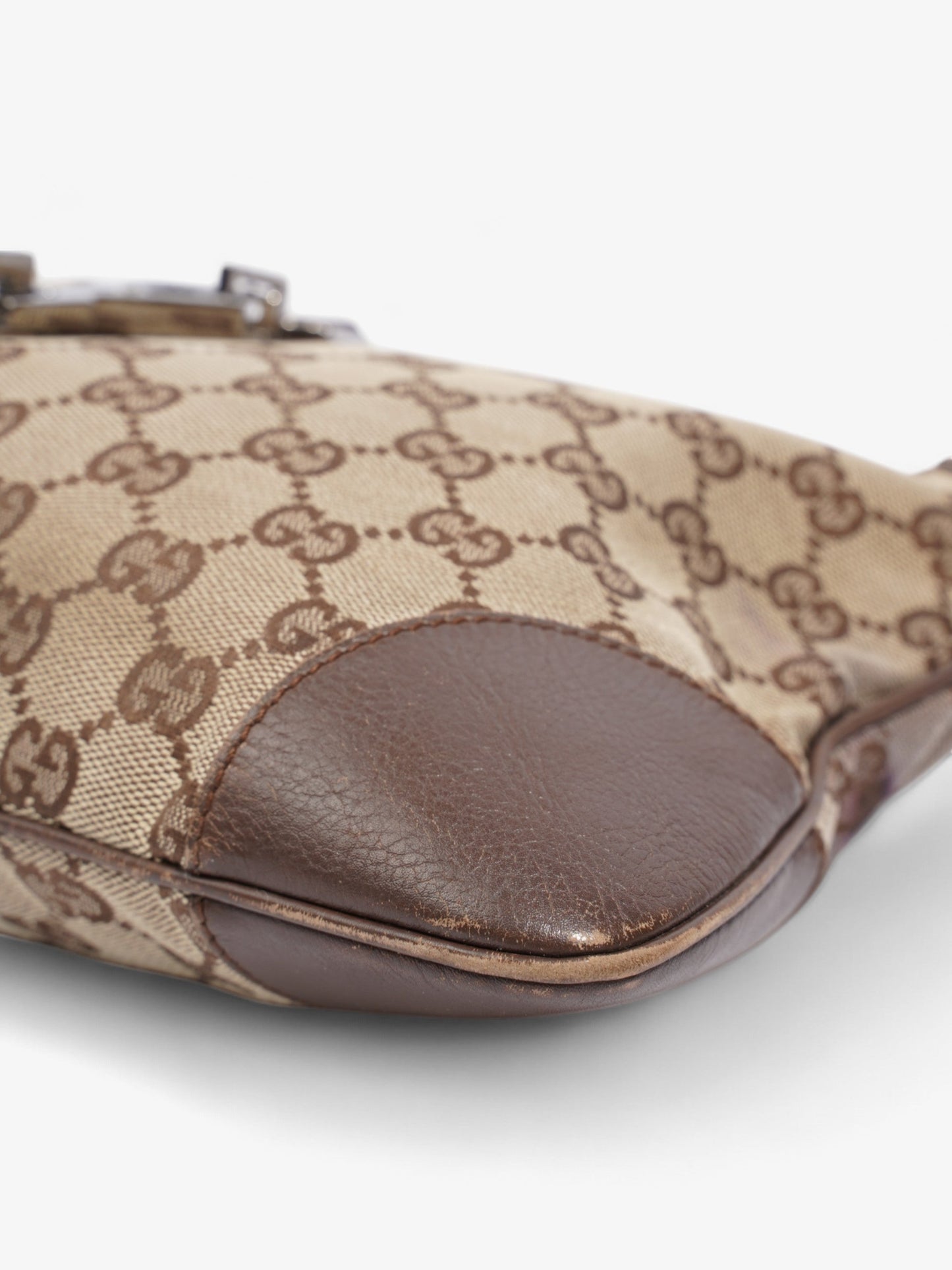 Gucci Vintage Jackie GG Supreme / Brown Canvas Small