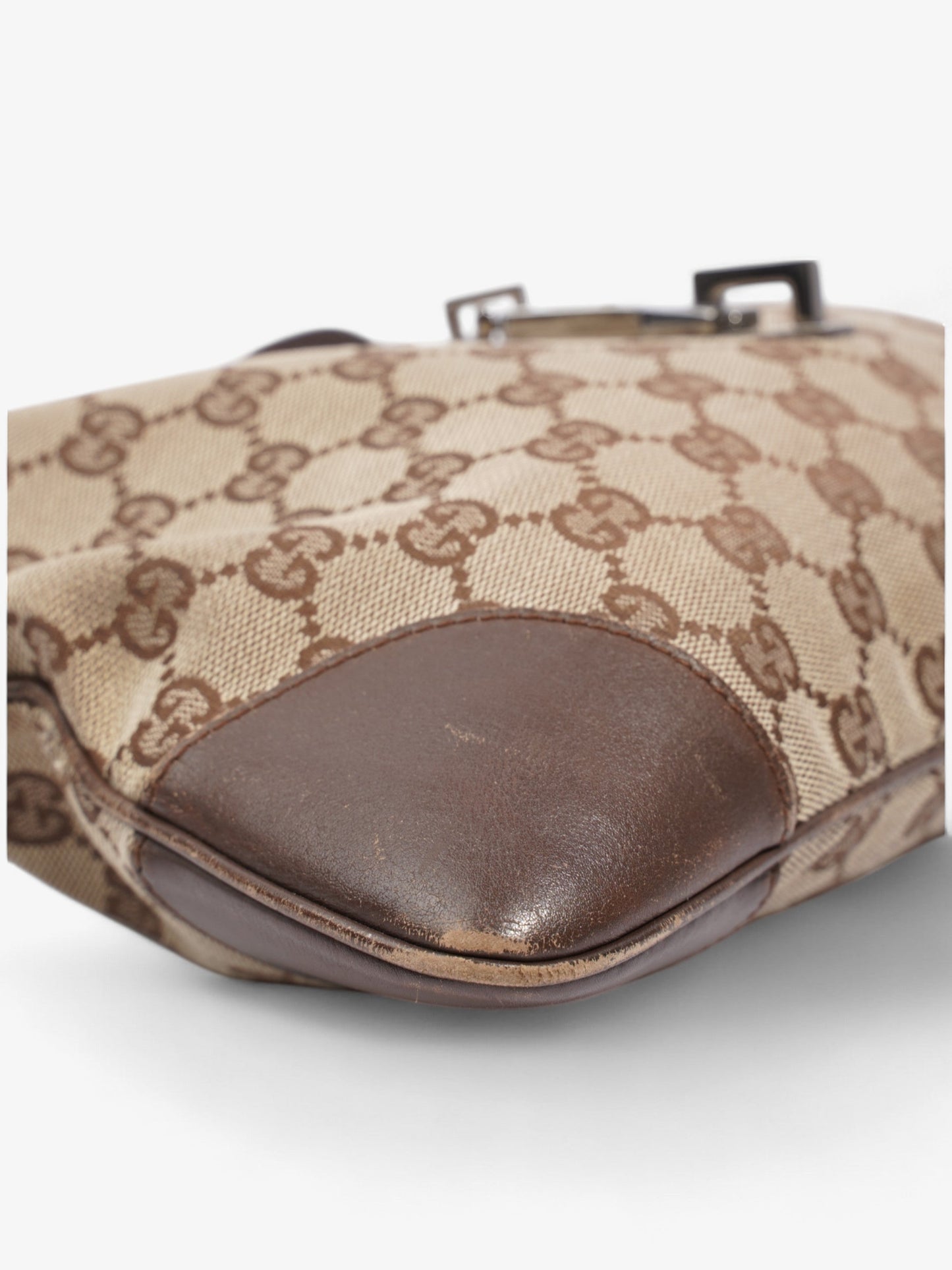 Gucci Vintage Jackie GG Supreme / Brown Canvas Small