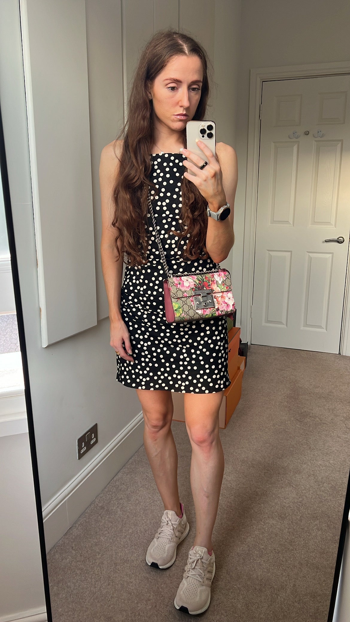 Gucci Small Padlock Blooms GG Supreme Bag