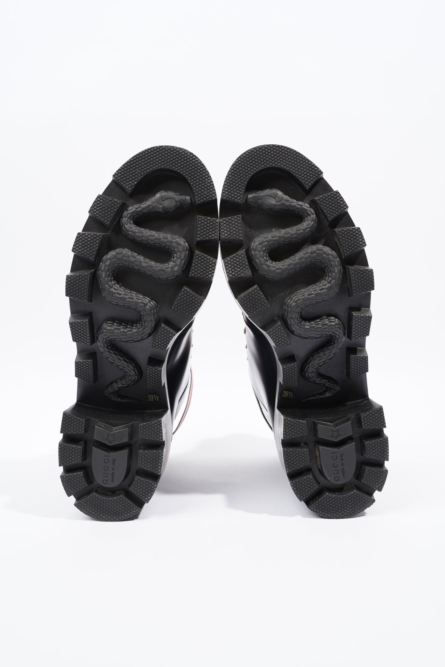 Gucci Sylvie Web Black / White Leather EU 39.5 UK 6.5