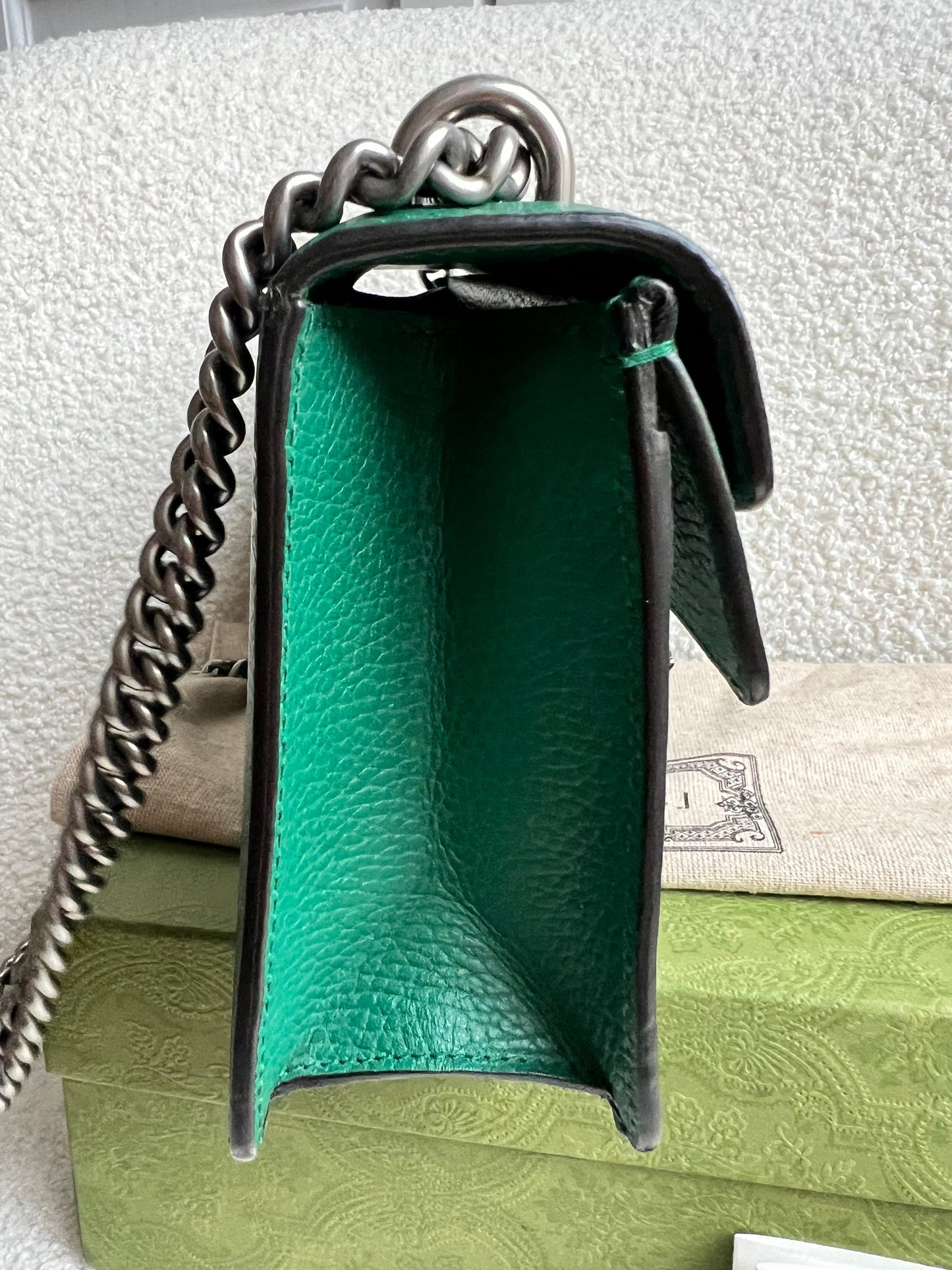 Gucci Dionysus GG Green Small Shoulder Bag (RRP £2,670)