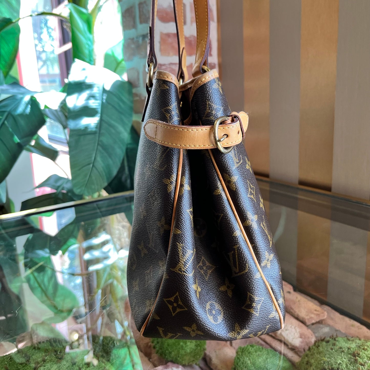 LOUIS VUITTON Batignolles Horizontal Brown Monogram Canvas Tote Bag