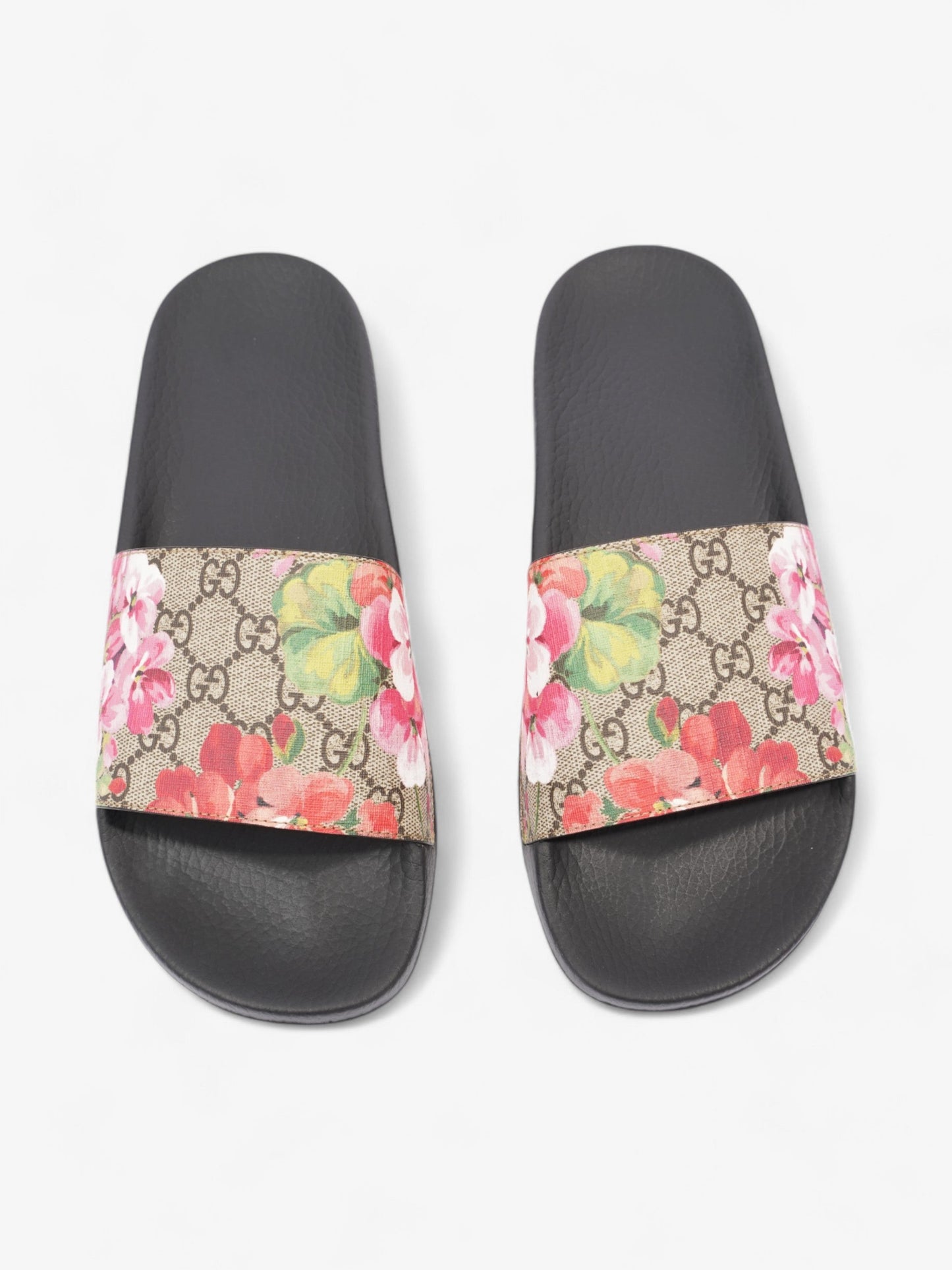 Gucci GG Bloom Slide Floral Coated Canvas EU 41 UK 8