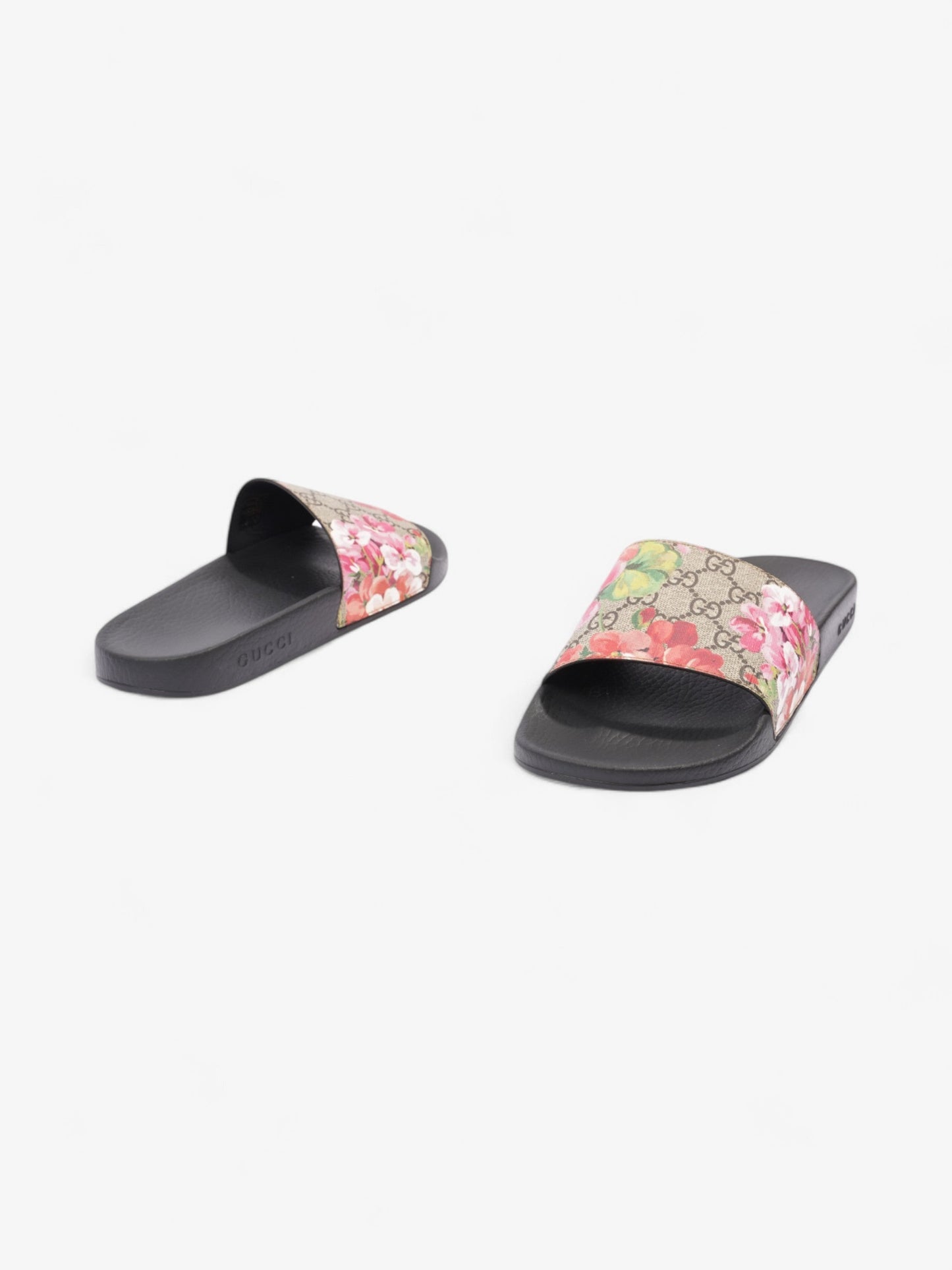 Gucci GG Bloom Slide Floral Coated Canvas EU 41 UK 8
