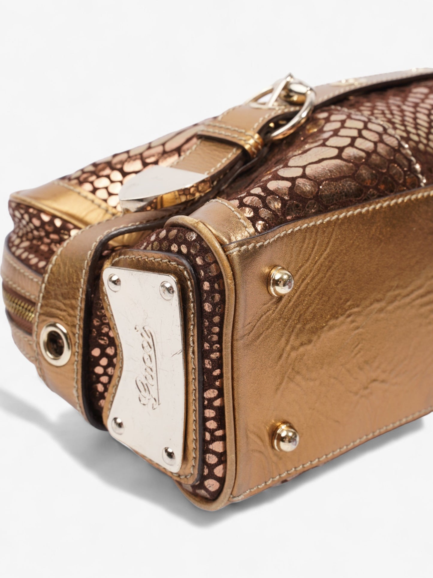 Gucci Romy Bronze / Gold Leather