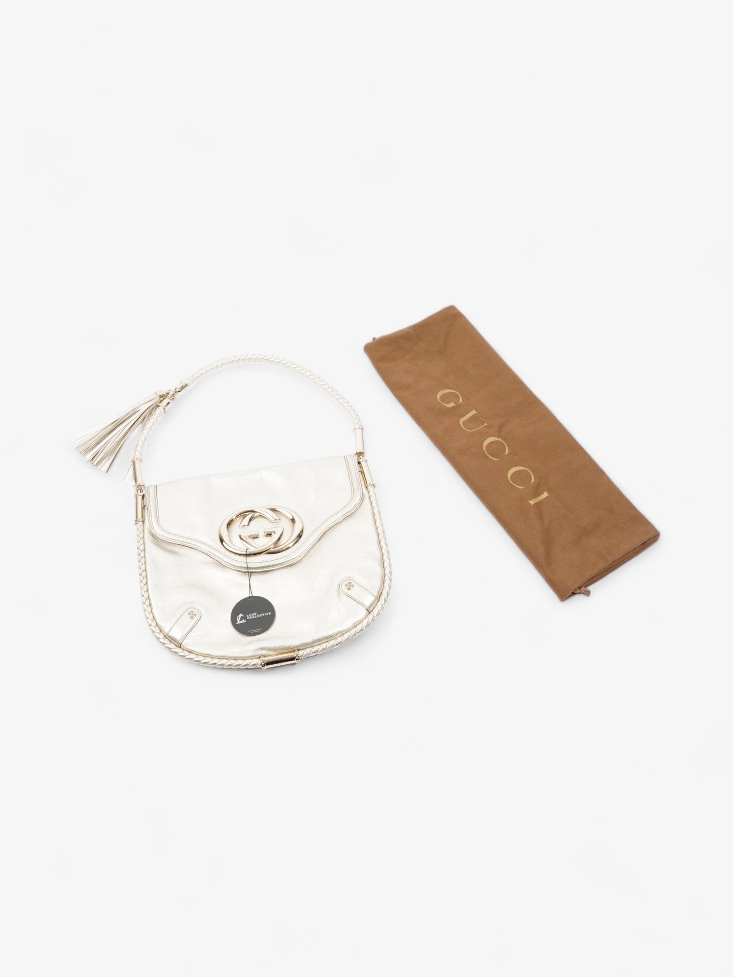 Gucci Tassel Flap Light Gold Leather