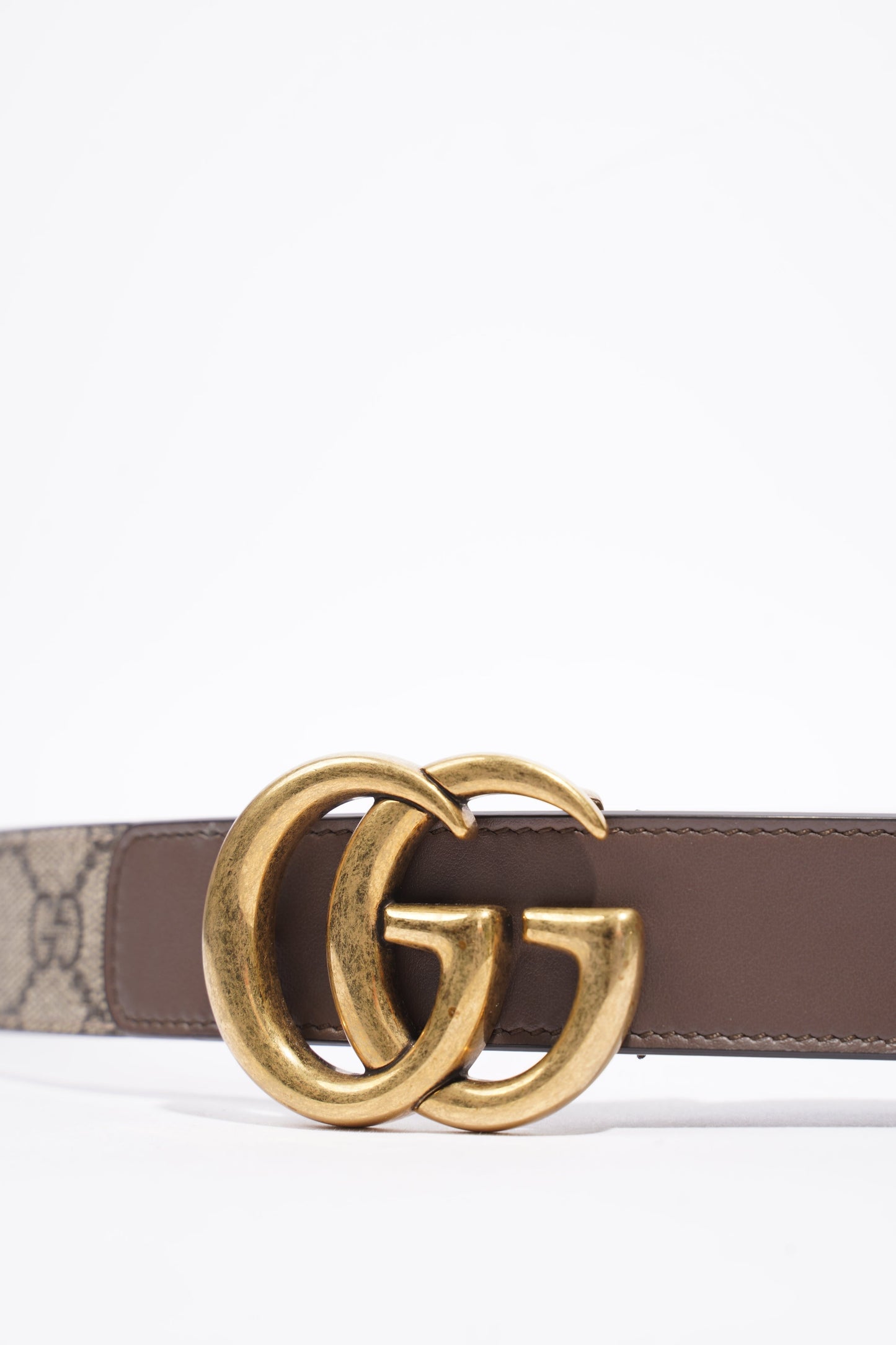 Gucci Marmont Belt Black / Gold Leather 80cm 32"