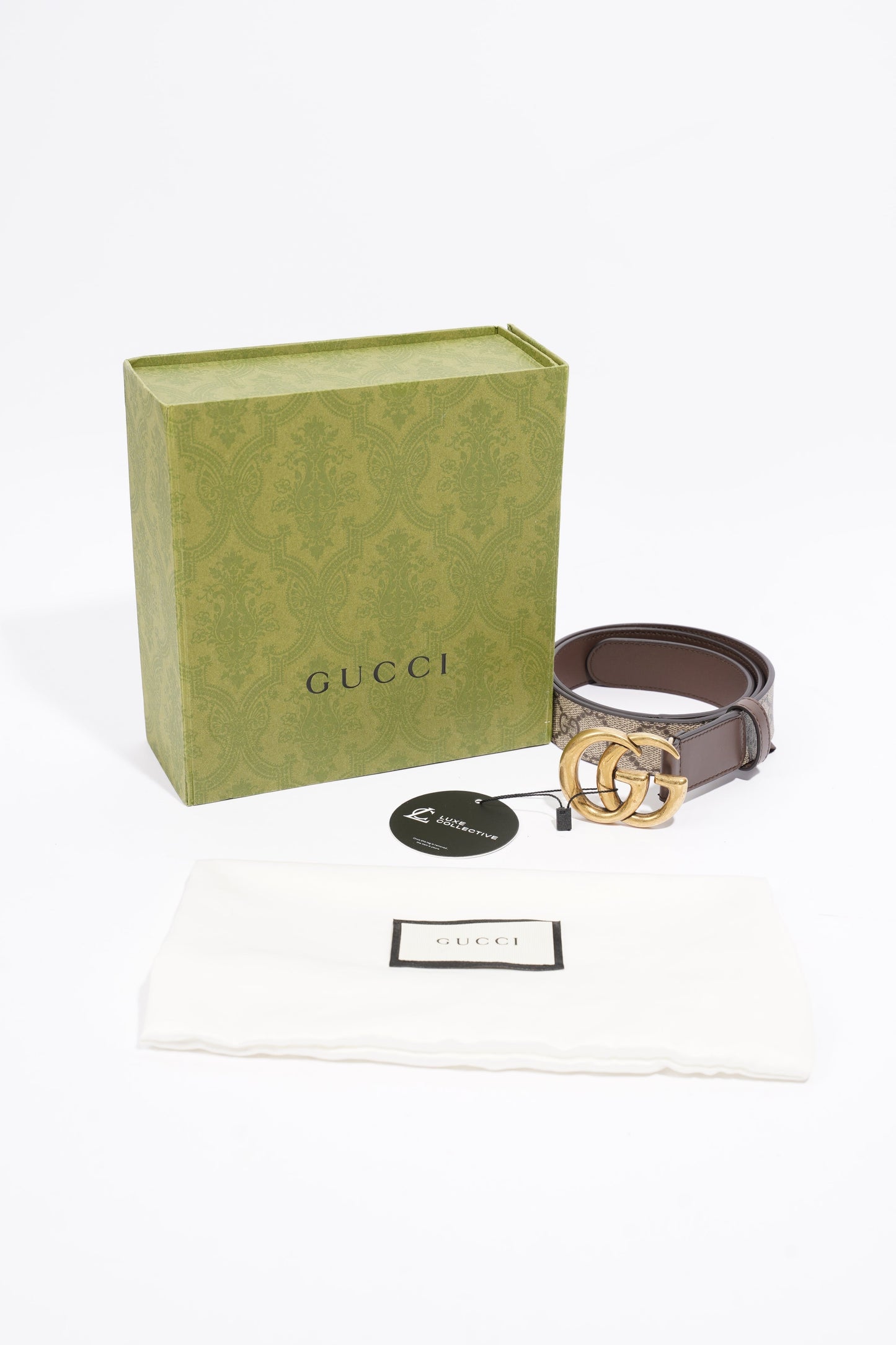 Gucci Marmont Belt Supreme Coated Canvas 80cm 32"