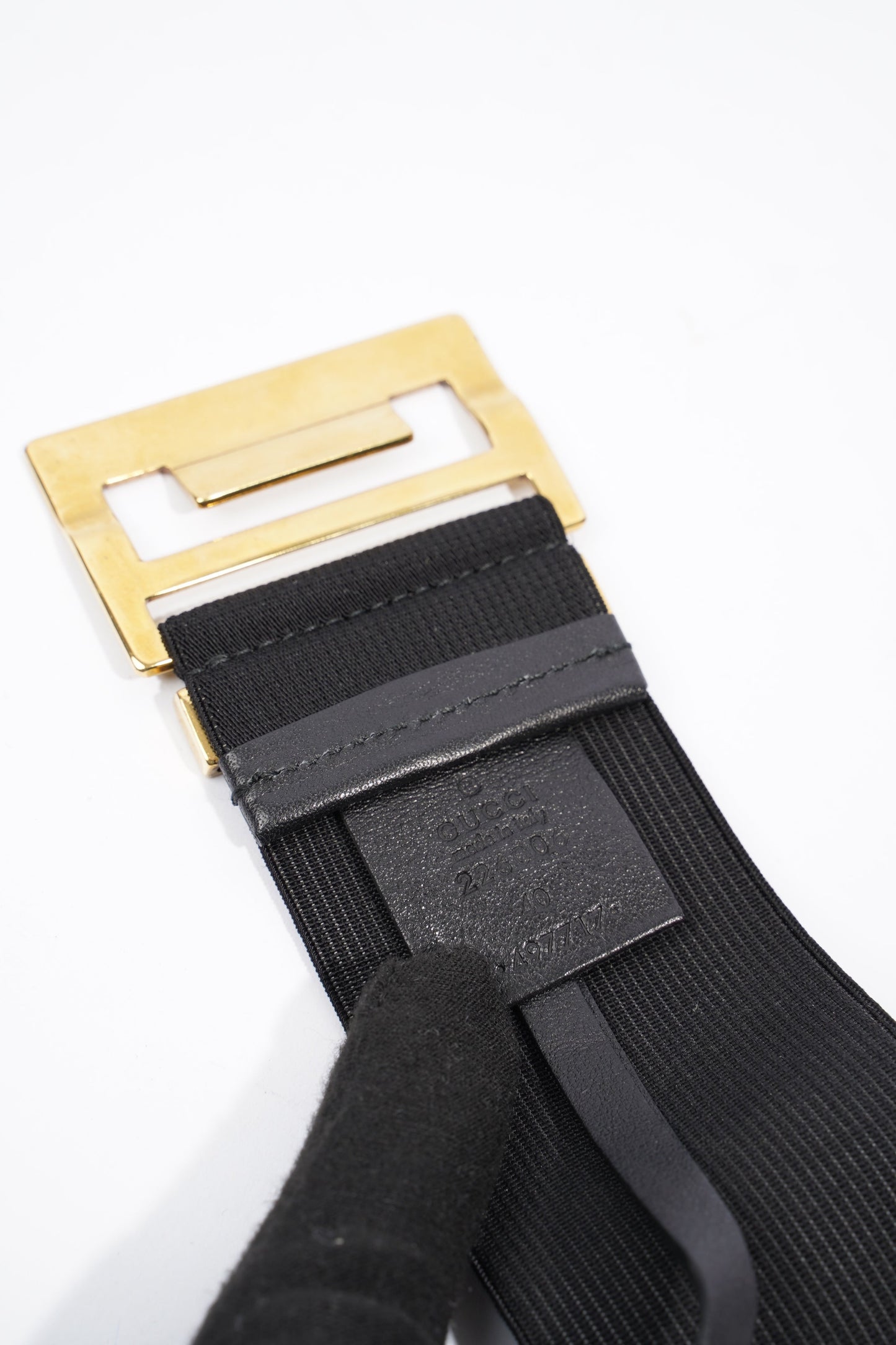 Gucci Elastic Belt Black Fabric 40