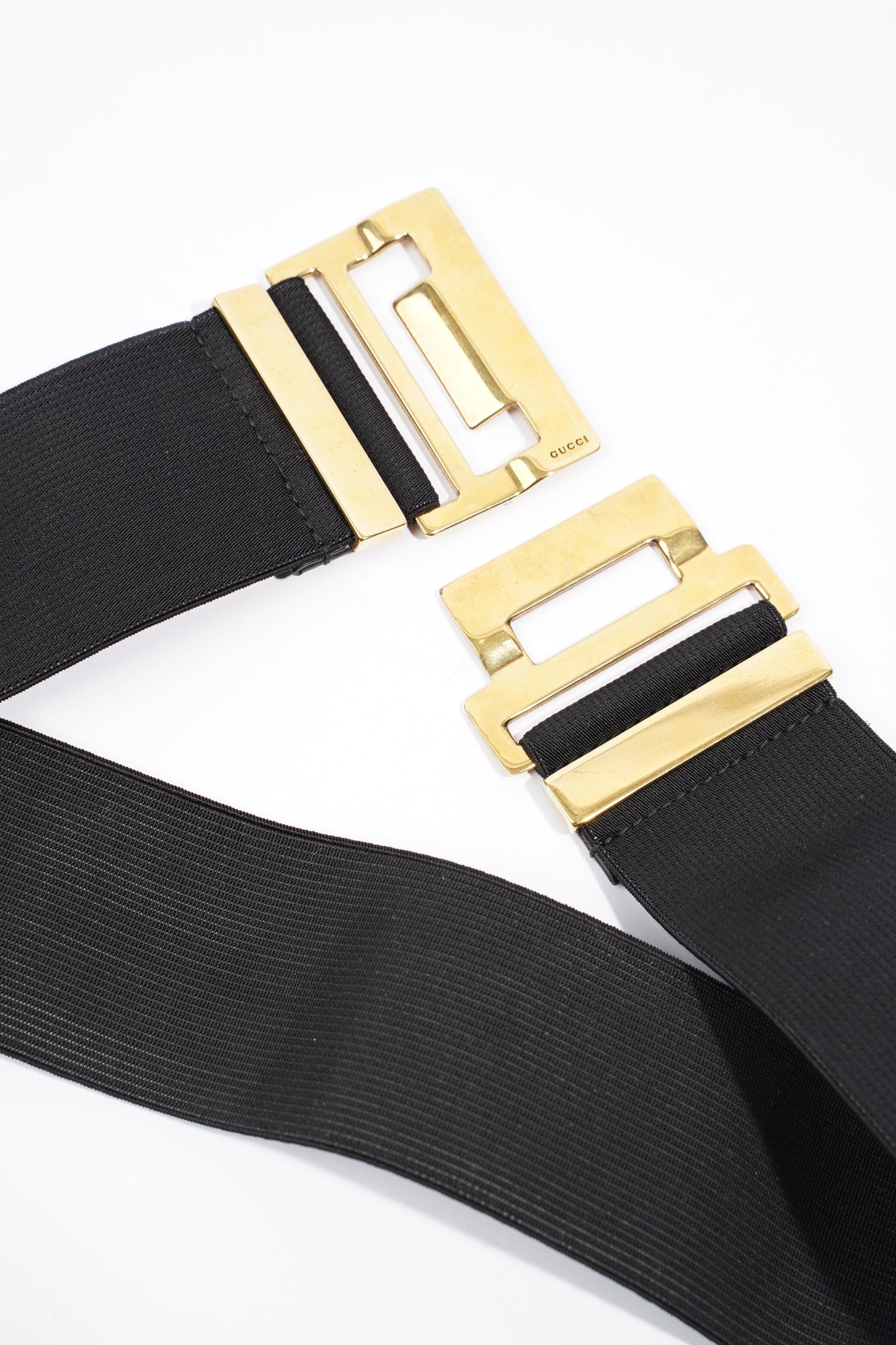 Gucci Elastic Belt Black Fabric 40