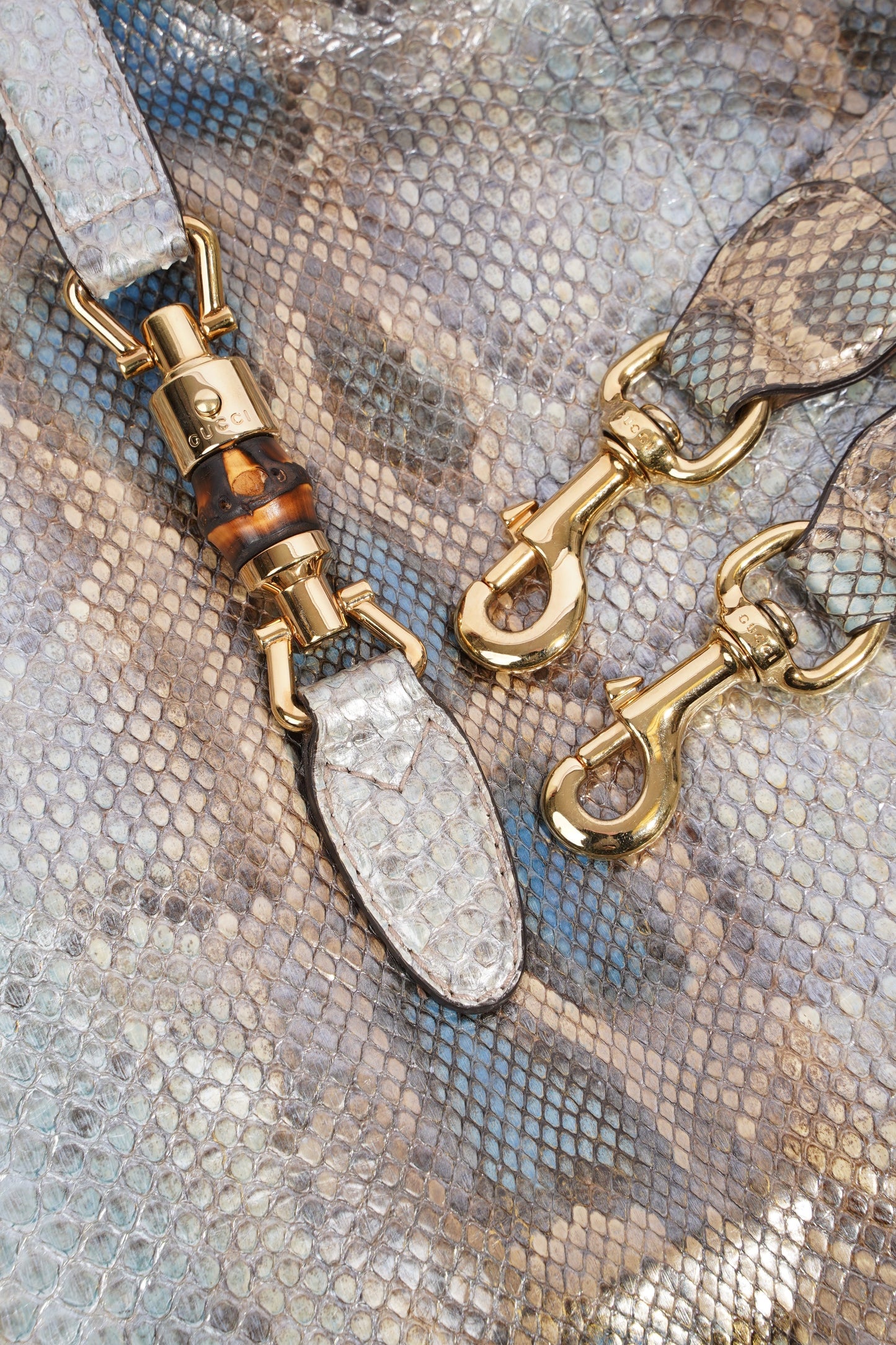 Gucci Jackie Tote Grey Python