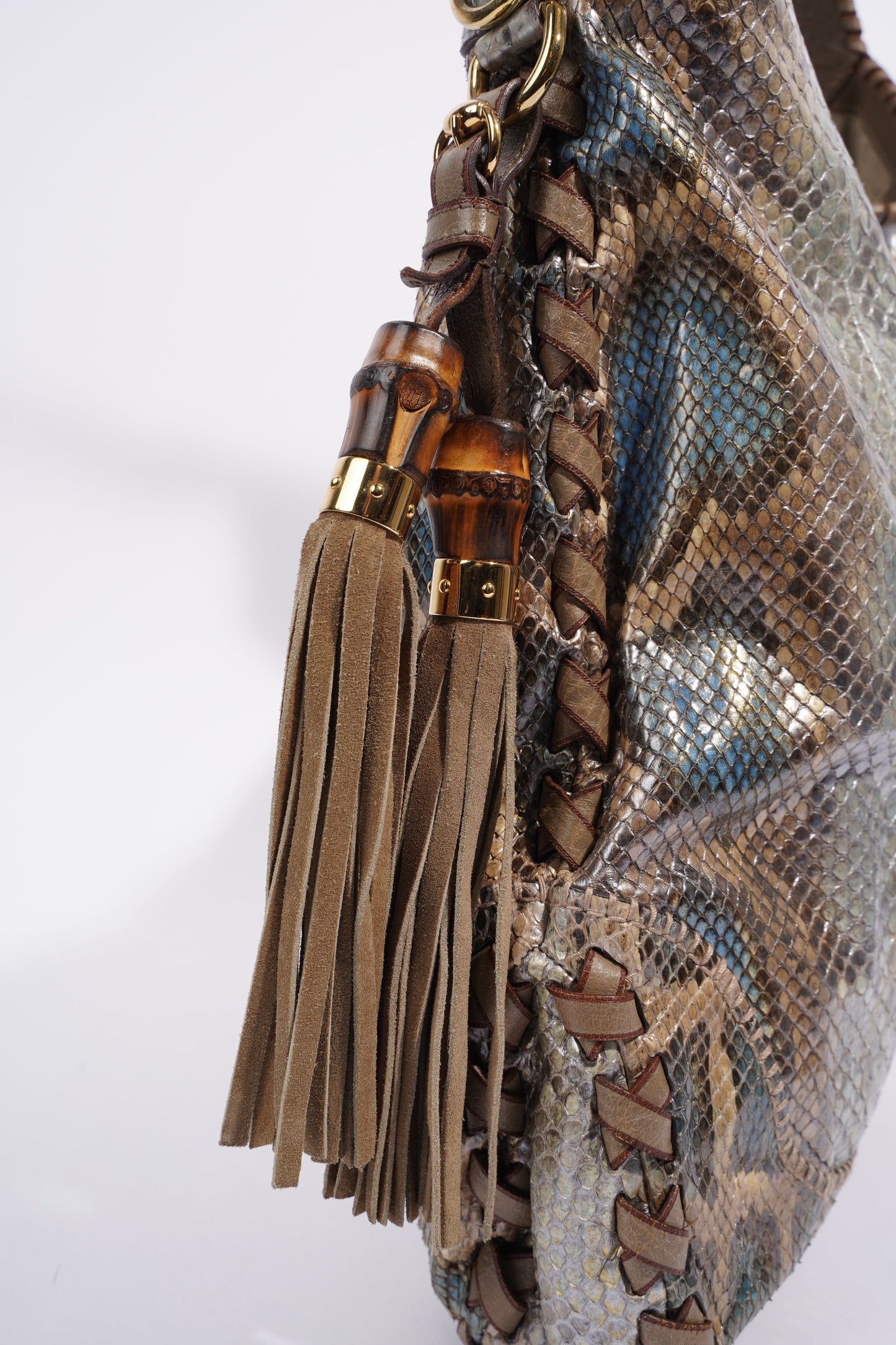 Gucci Jackie Tote Grey Python