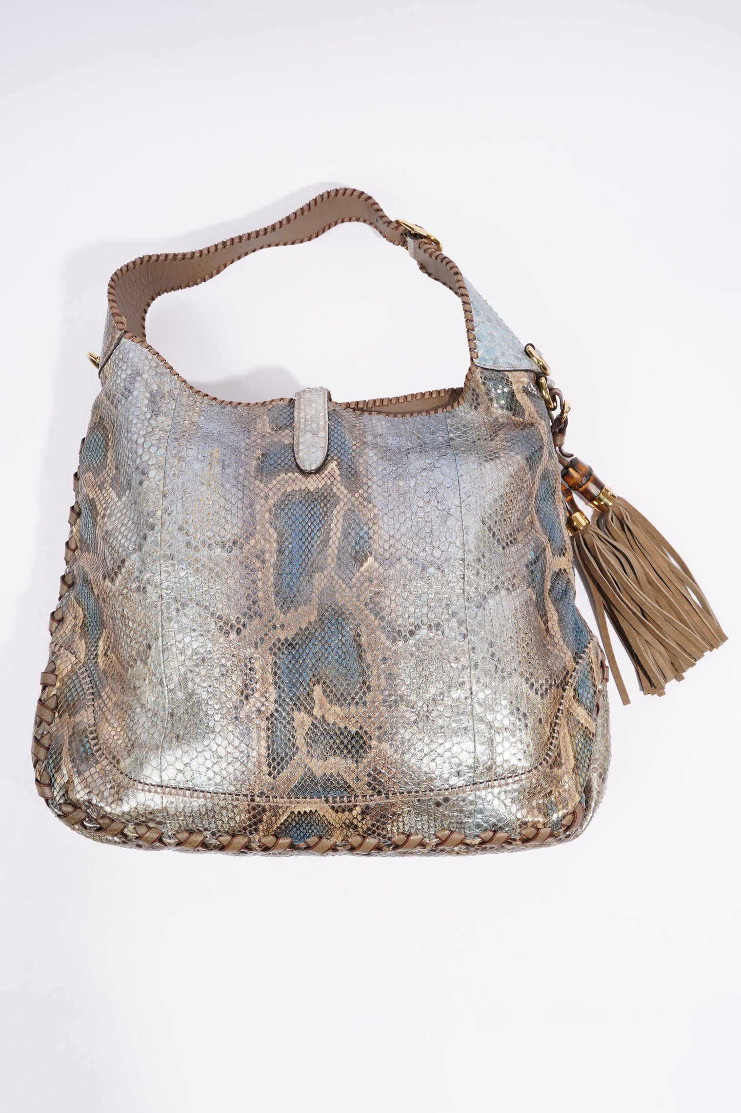 Gucci Jackie Tote Grey Python