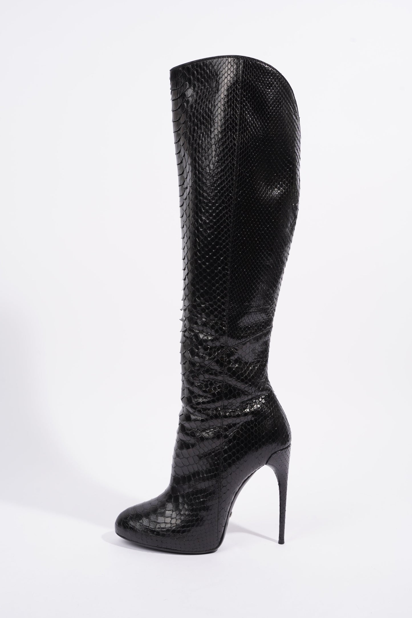 Gucci High Heel Boot 120 Black Python EU 38 UK 5