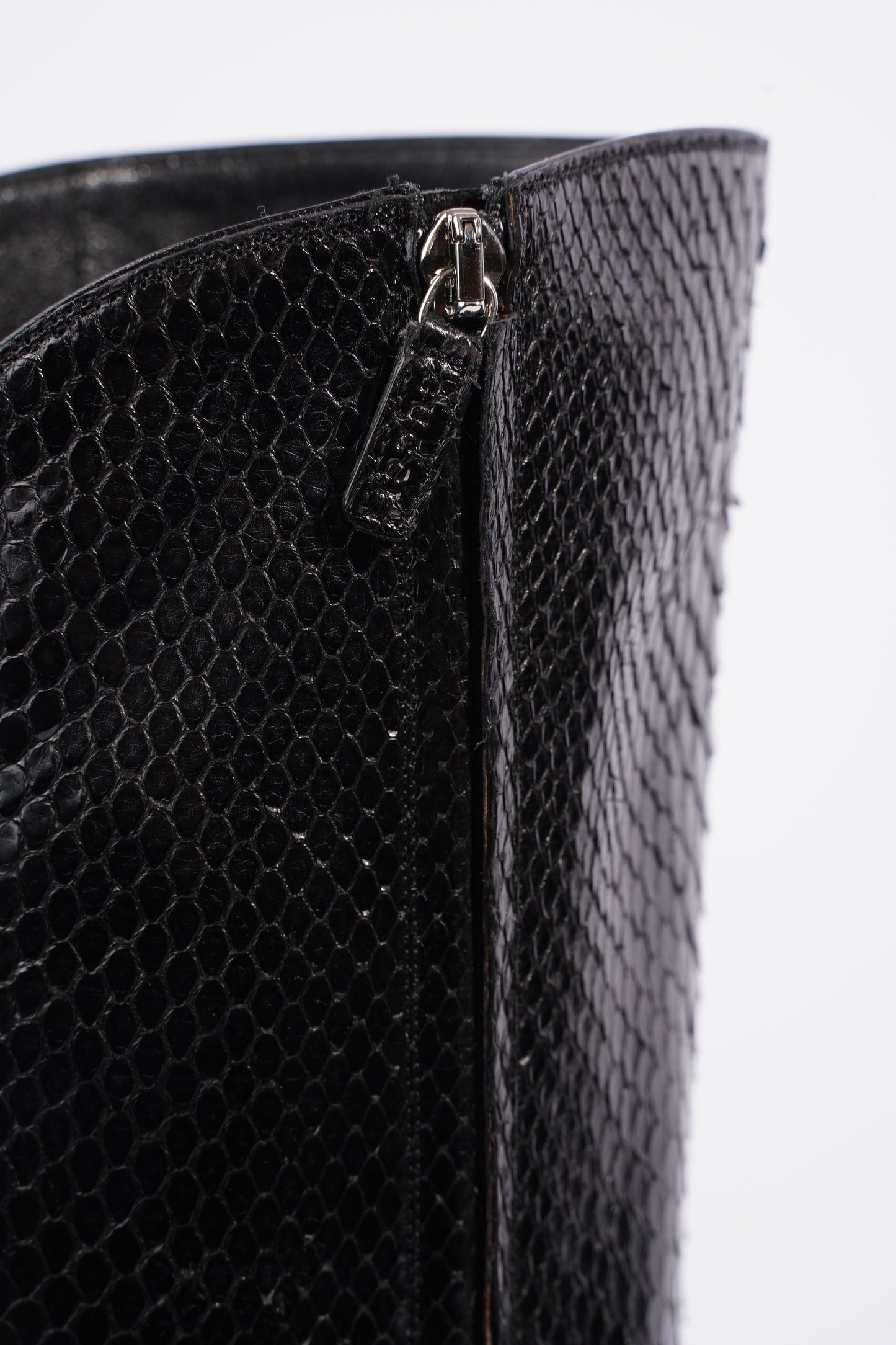 Gucci High Heel Boot 120 Black Python EU 38 UK 5