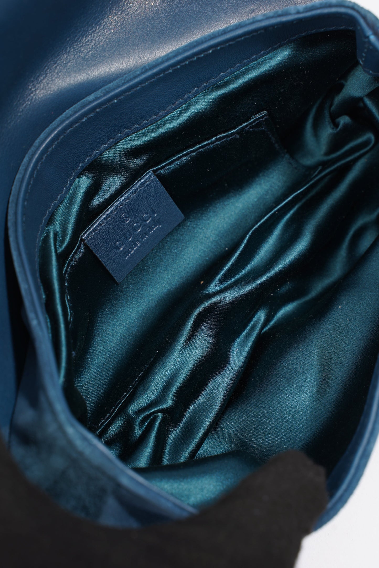 Gucci Clutch Bag Blue Suede