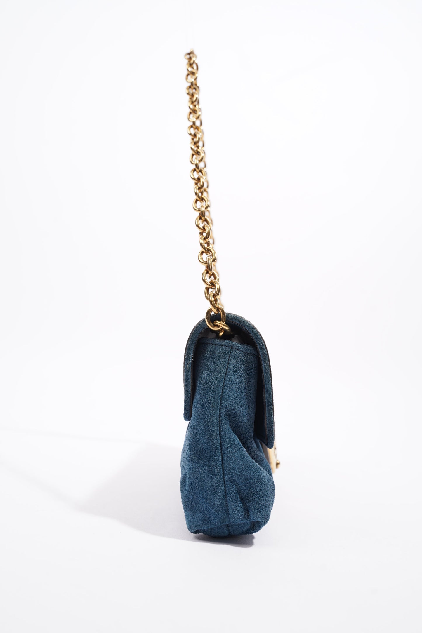 Gucci Clutch Bag Blue Suede