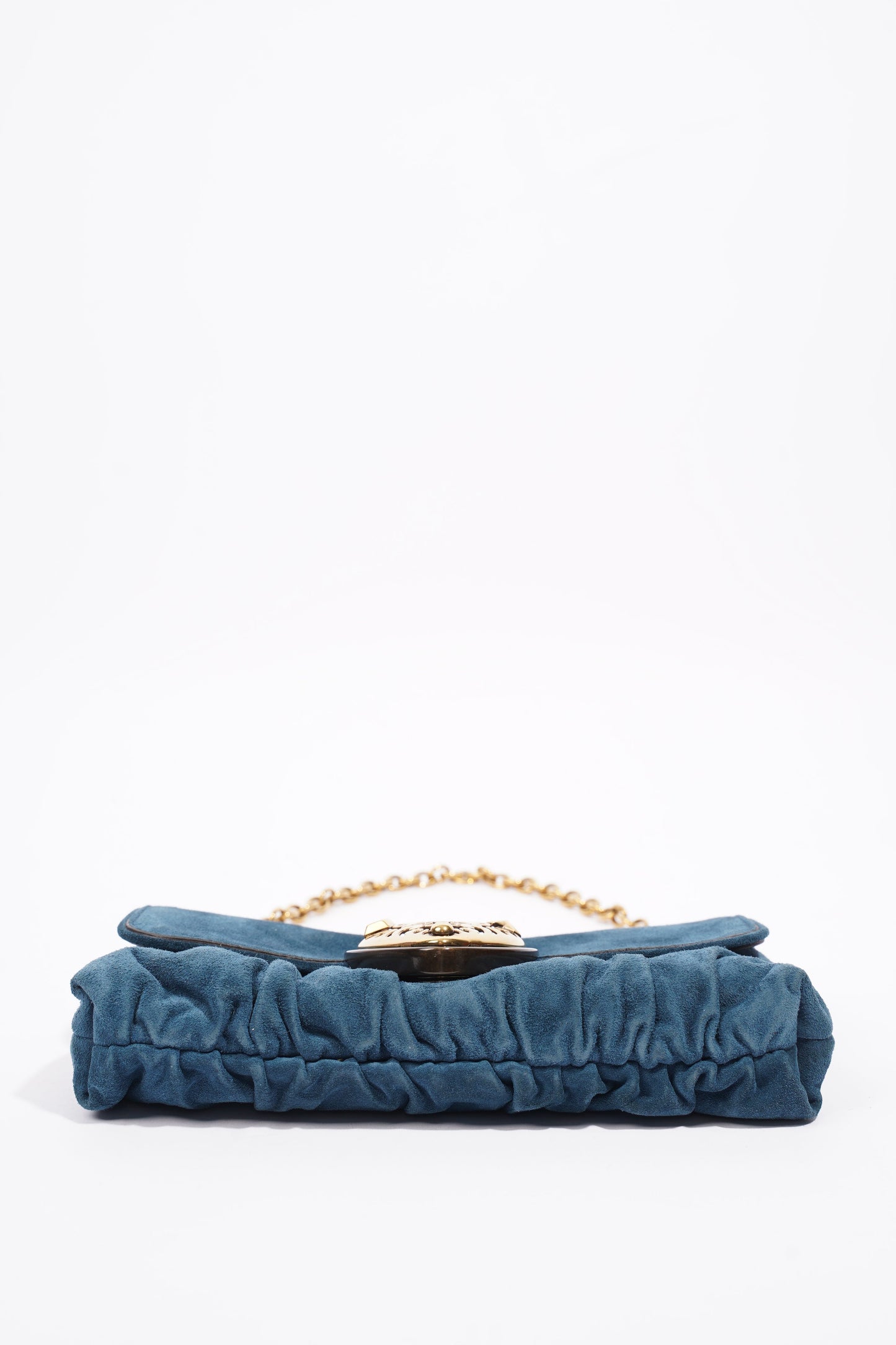Gucci Clutch Bag Blue Suede