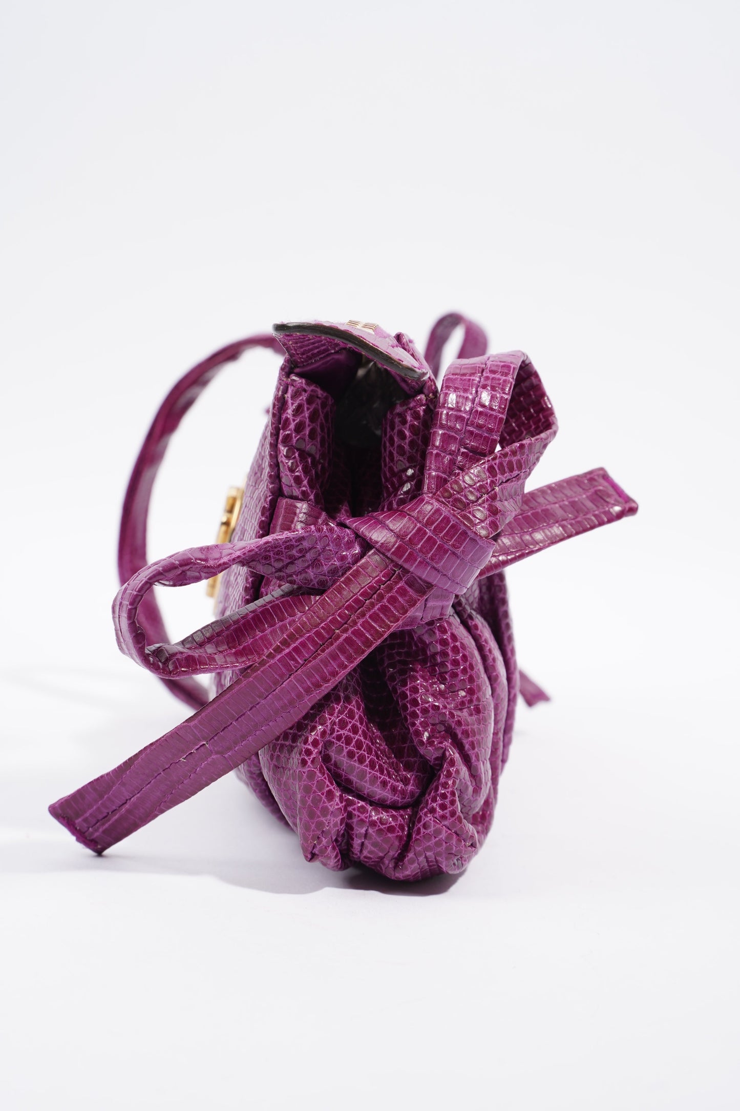 Gucci Hysteria Clutch Bag Purple Lizard