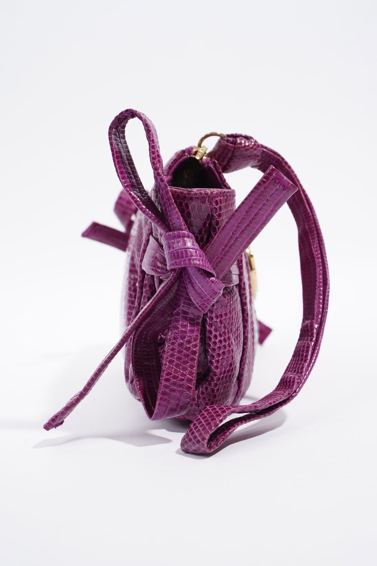Gucci Hysteria Clutch Bag Purple Lizard