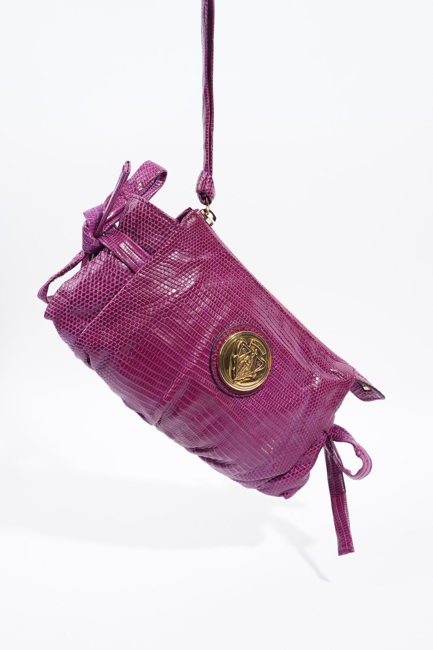 Gucci Hysteria Clutch Bag Purple Lizard