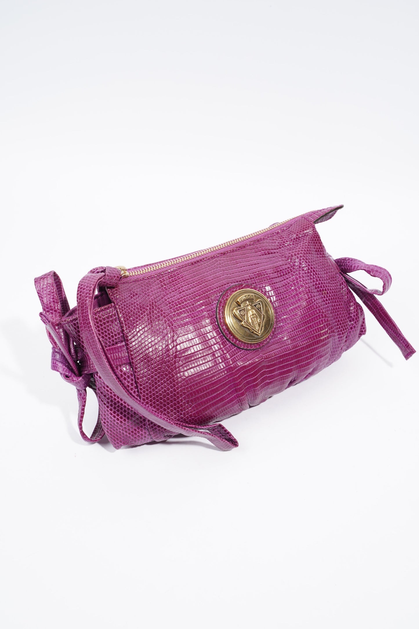 Gucci Hysteria Clutch Bag Purple Lizard