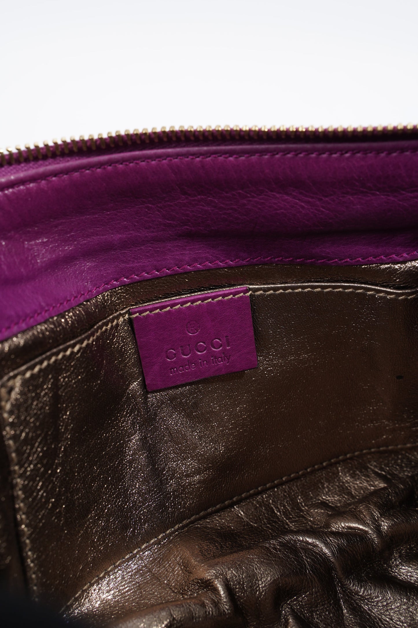Gucci Hysteria Clutch Bag Purple Lizard