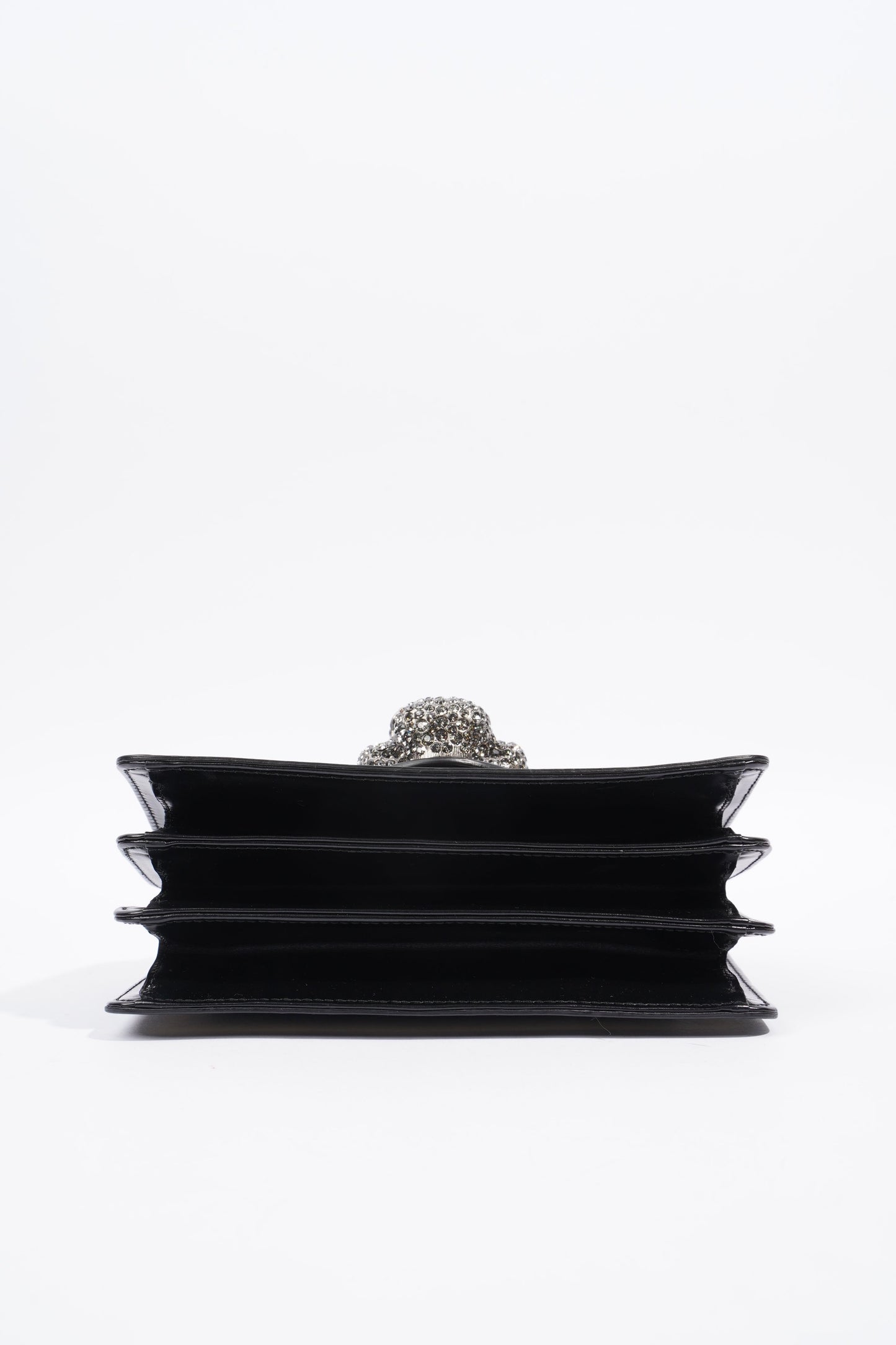 Gucci Tiger Mini Bamboo Bag Black / Gold Leather